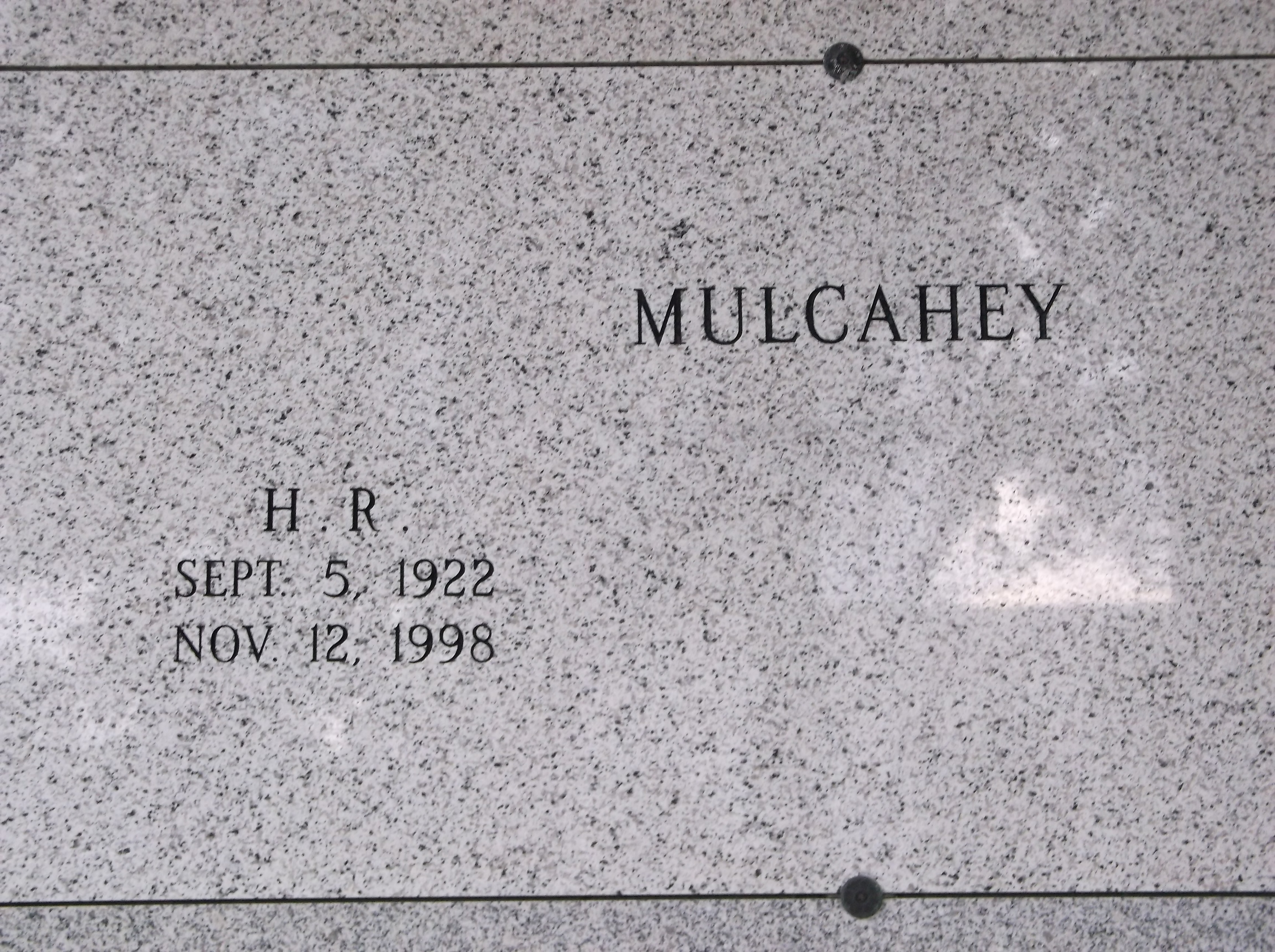H R Mulcahey