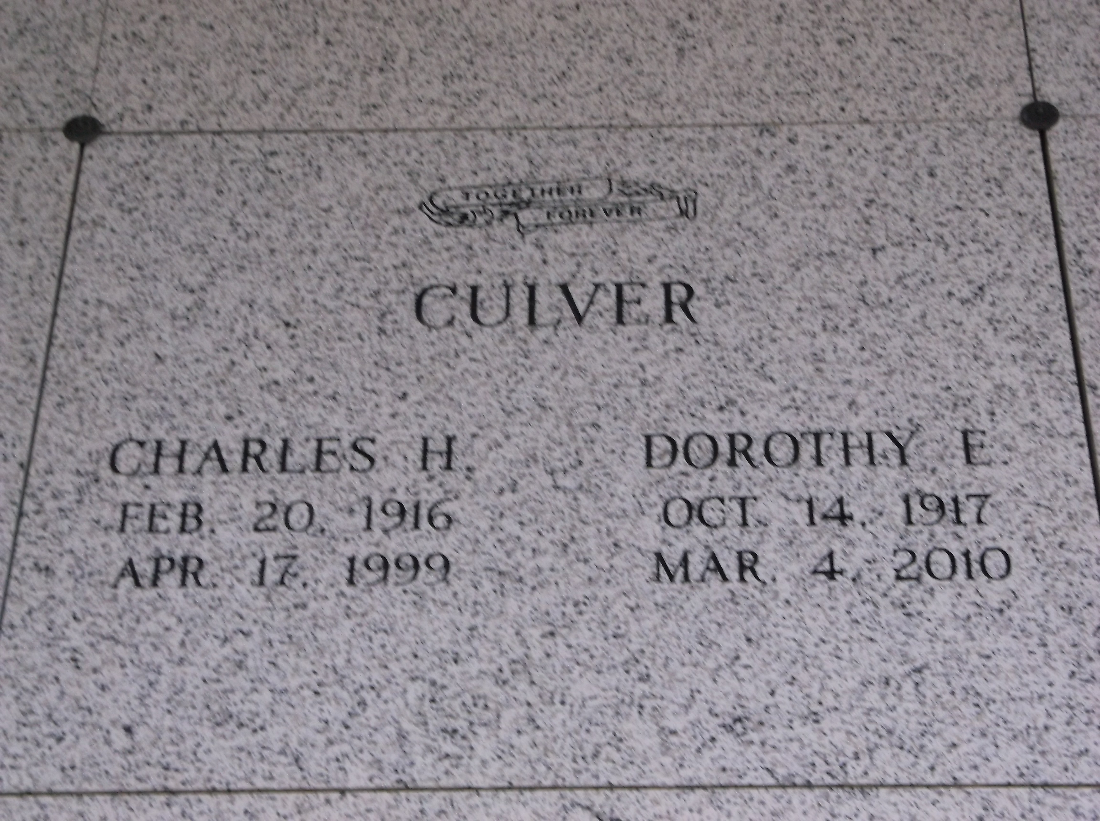 Dorothy E Culver