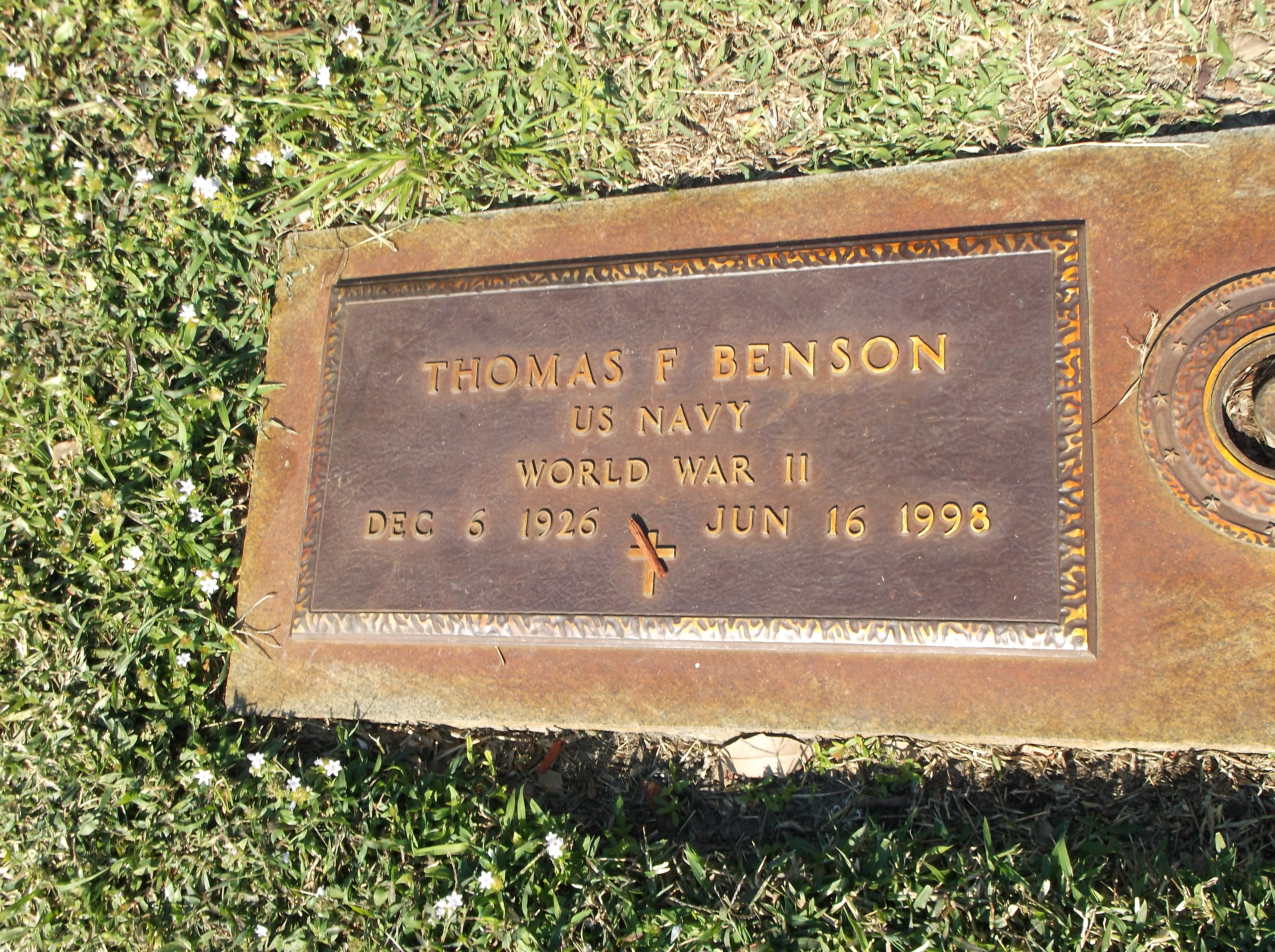 Thomas F Benson