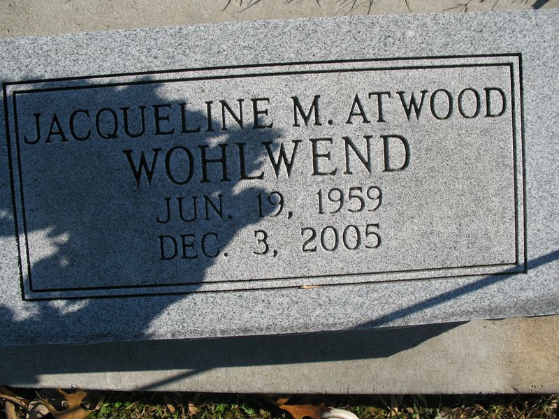 Jacqueline M Atwood Wohlwend