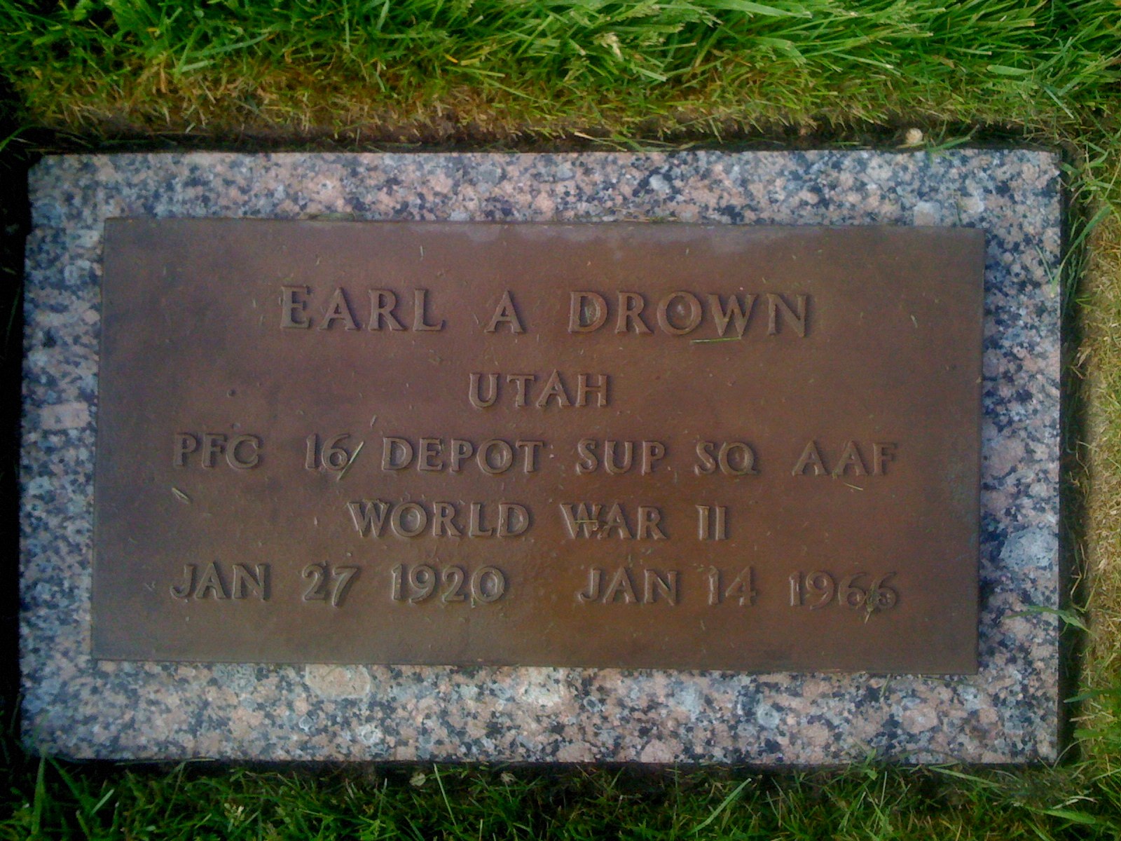PFC Earl Alexander Drown
