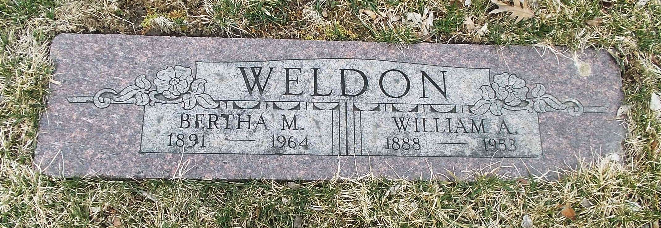 Bertha M Weldon