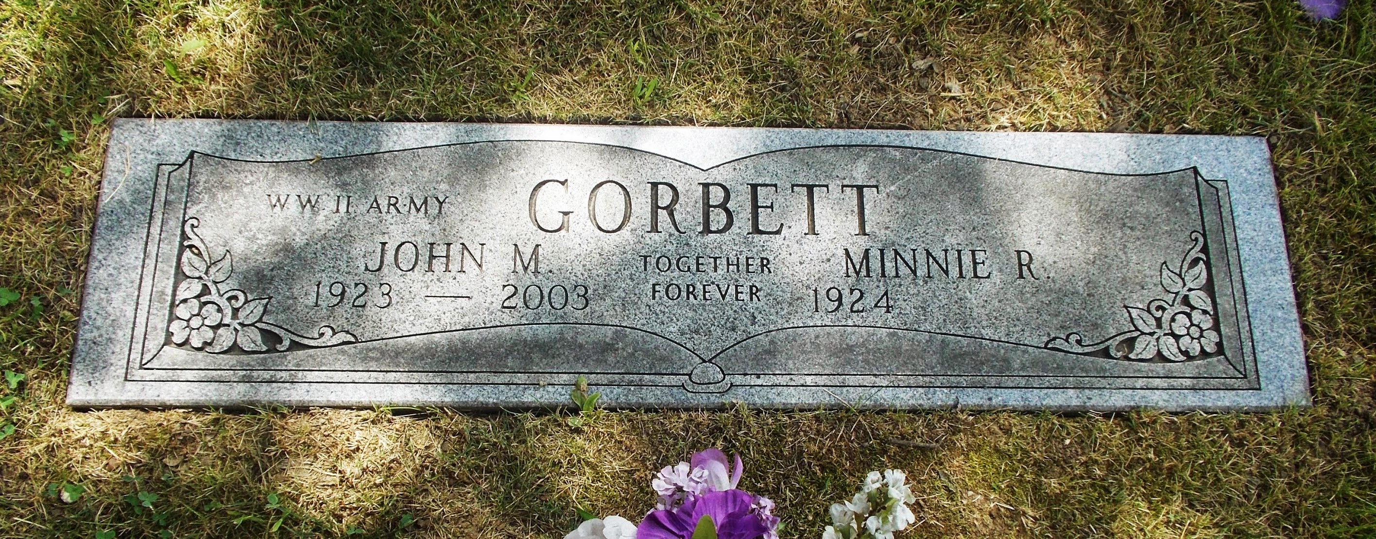 Minnie R Gorbett