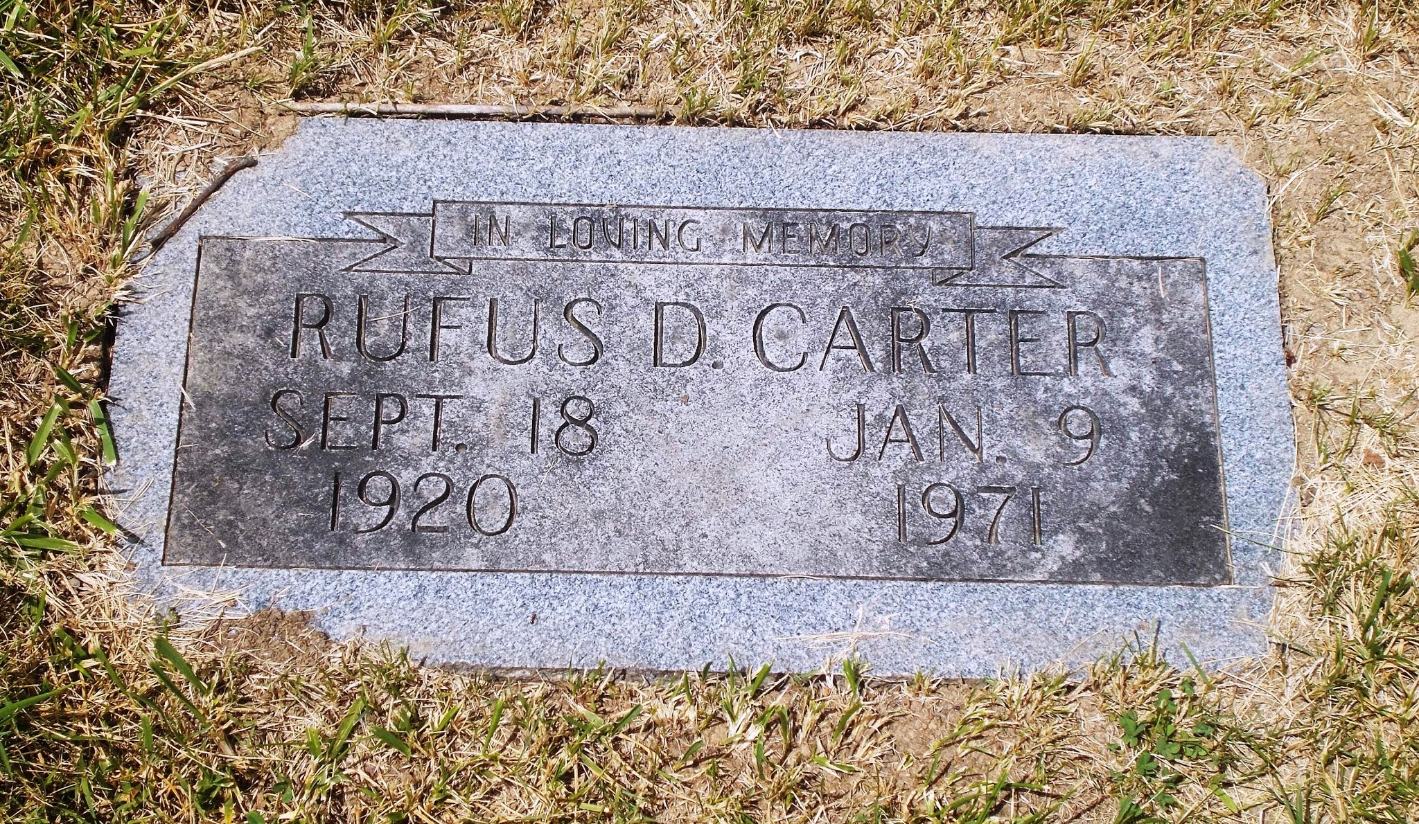 Rufus D Carter