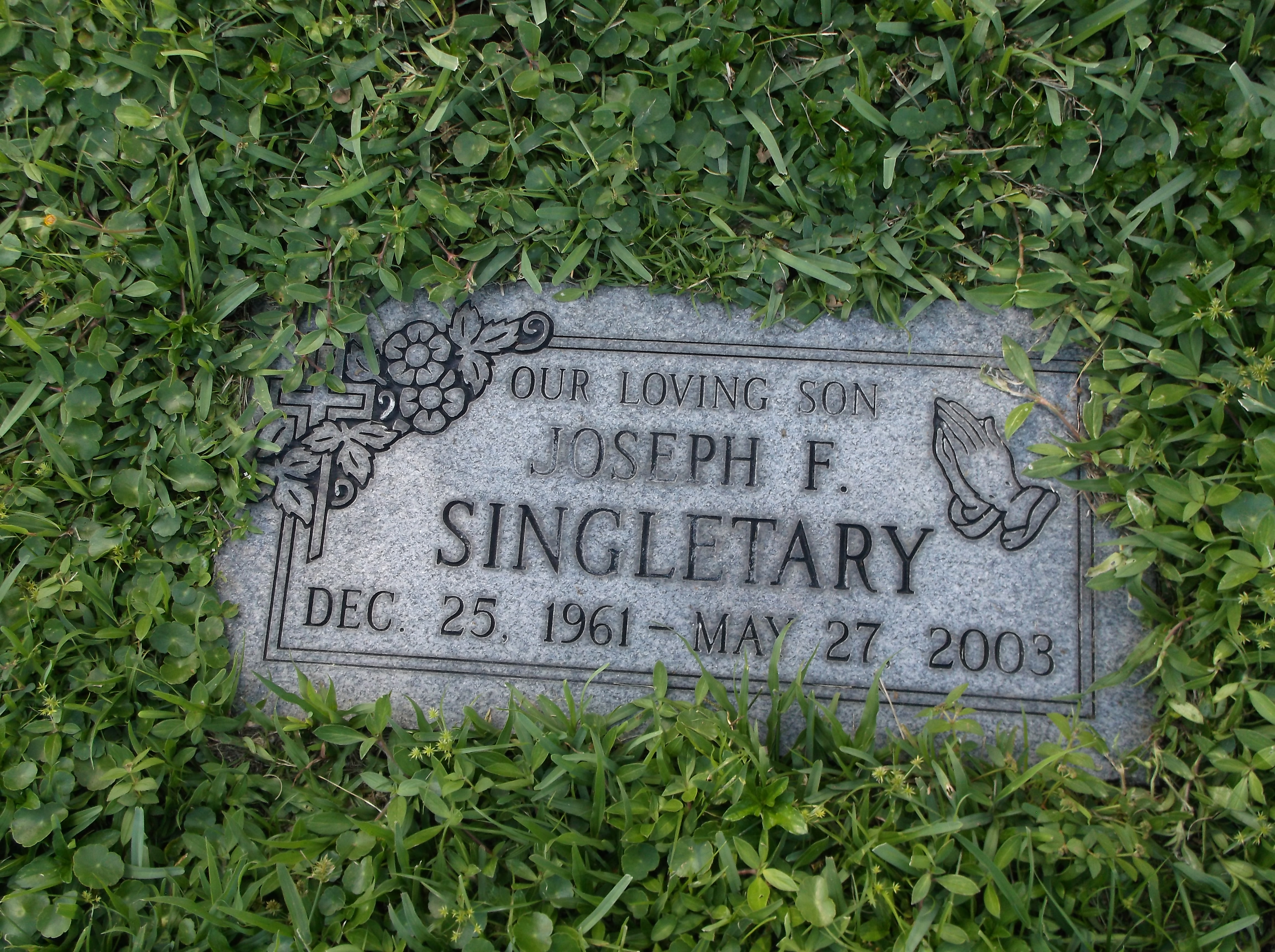 Joseph F Singletary