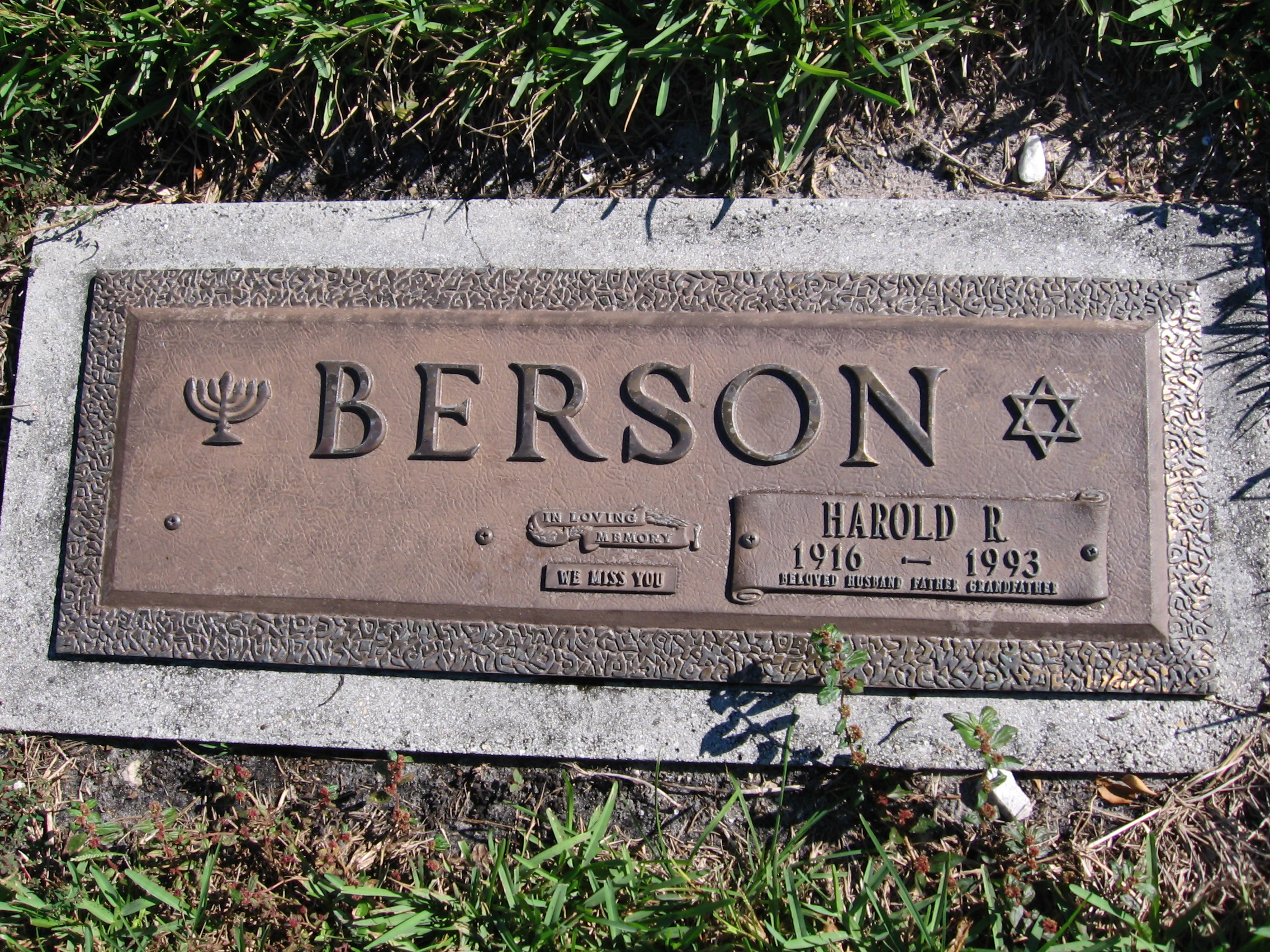 Harold R Berson