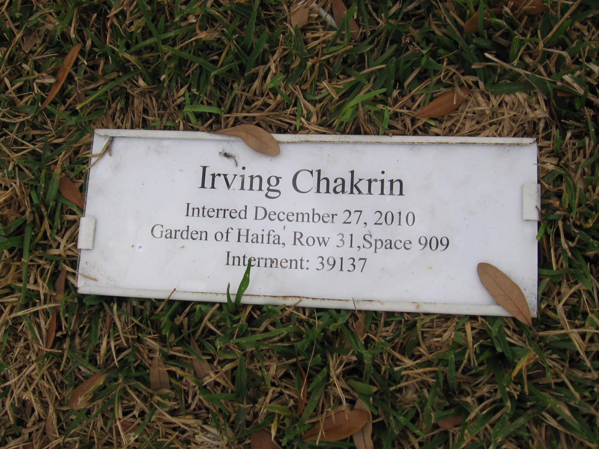 Irving Chakrin