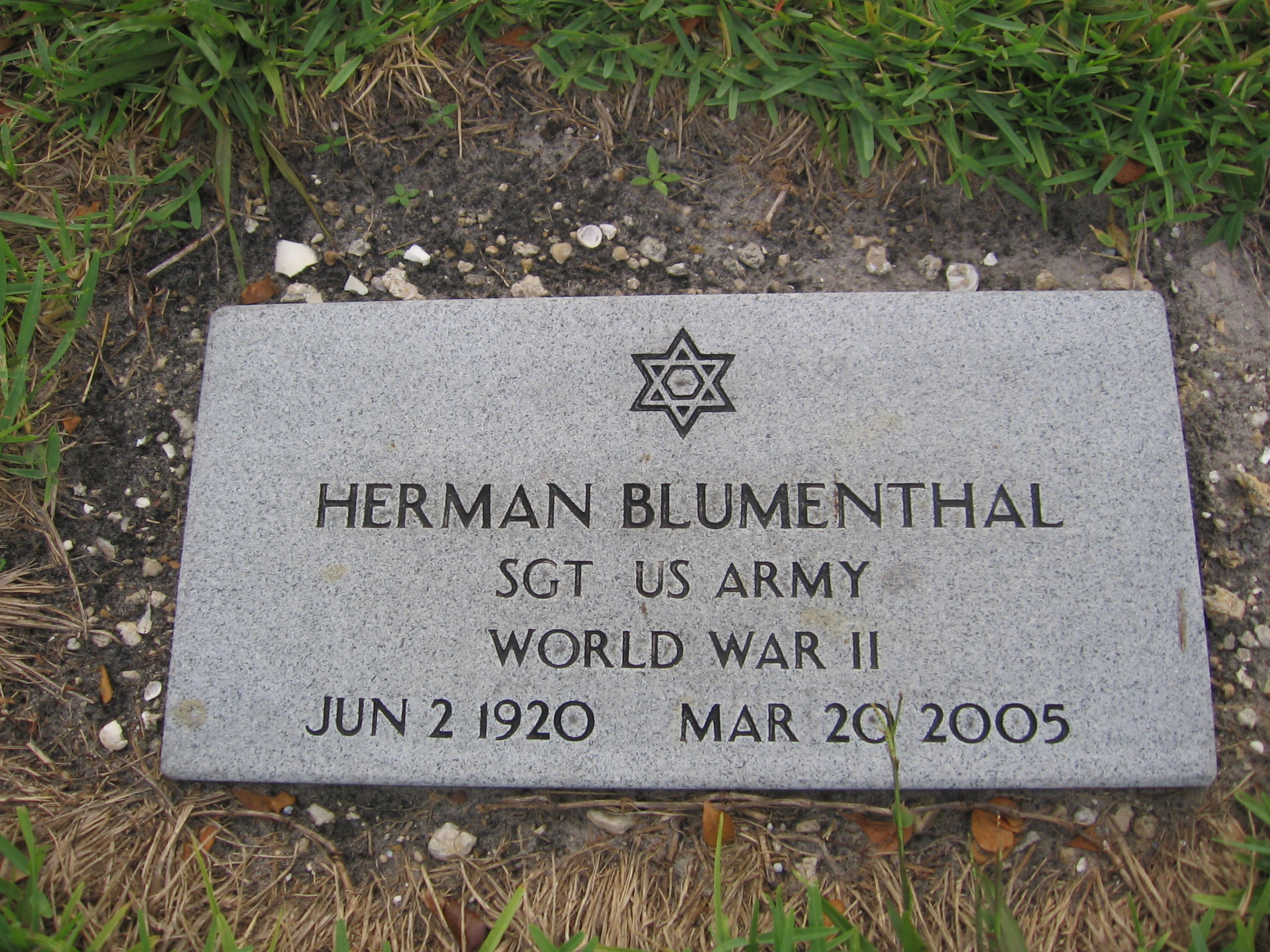 Sgt Herman Blumenthal