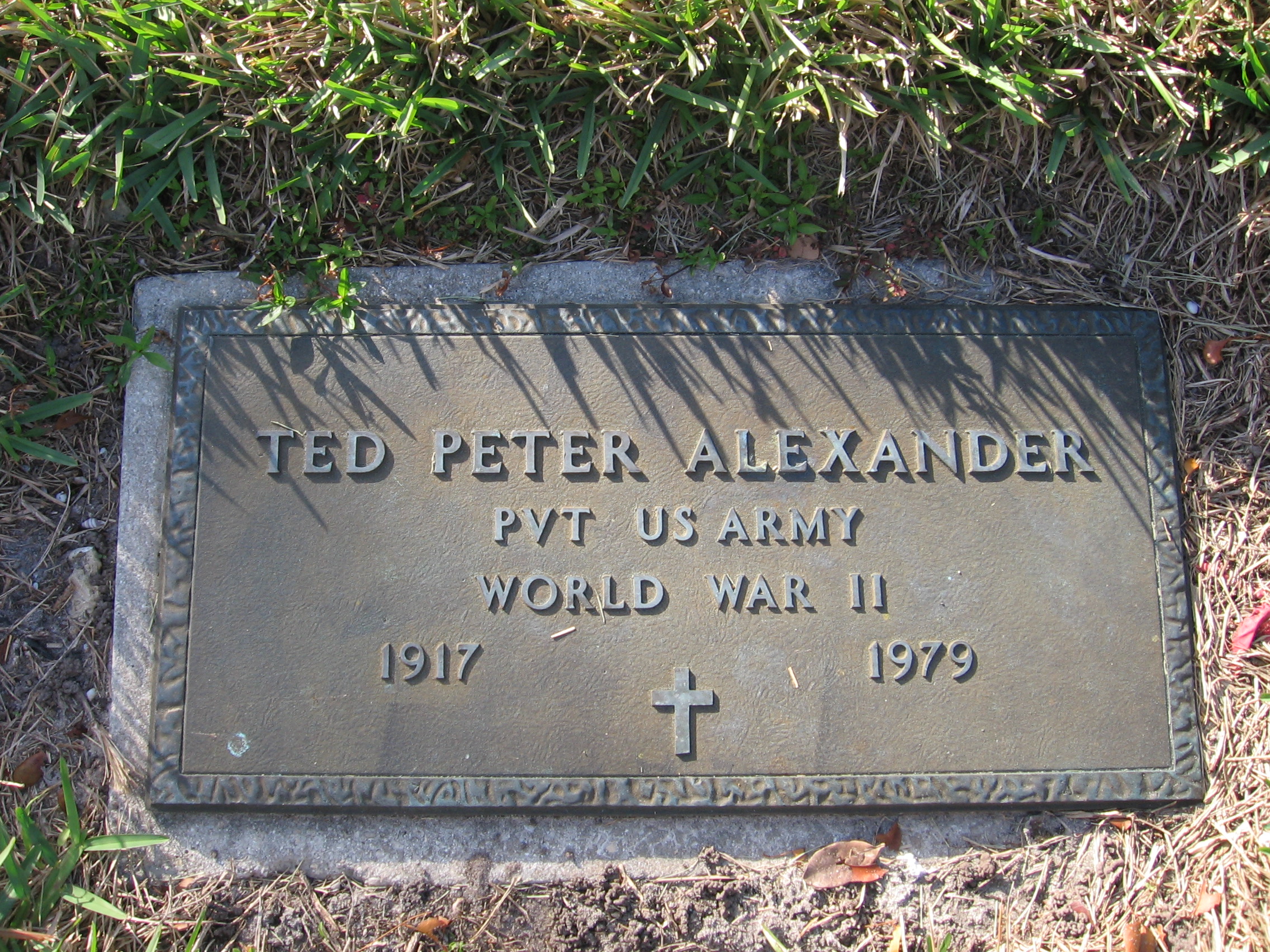 Pvt Ted Peter Alexander
