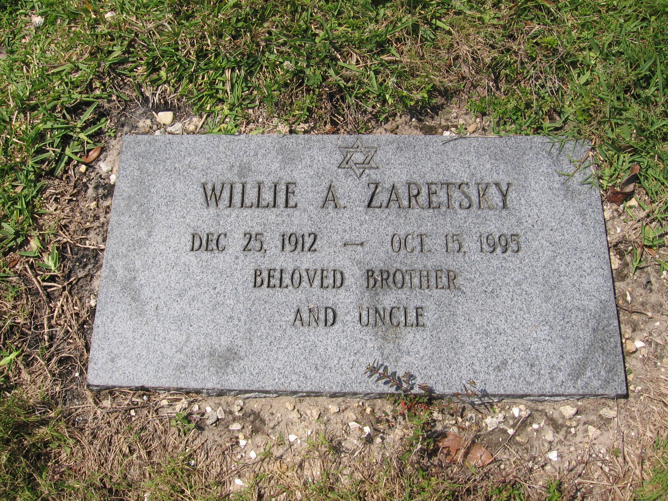 Willie A Zaretsky