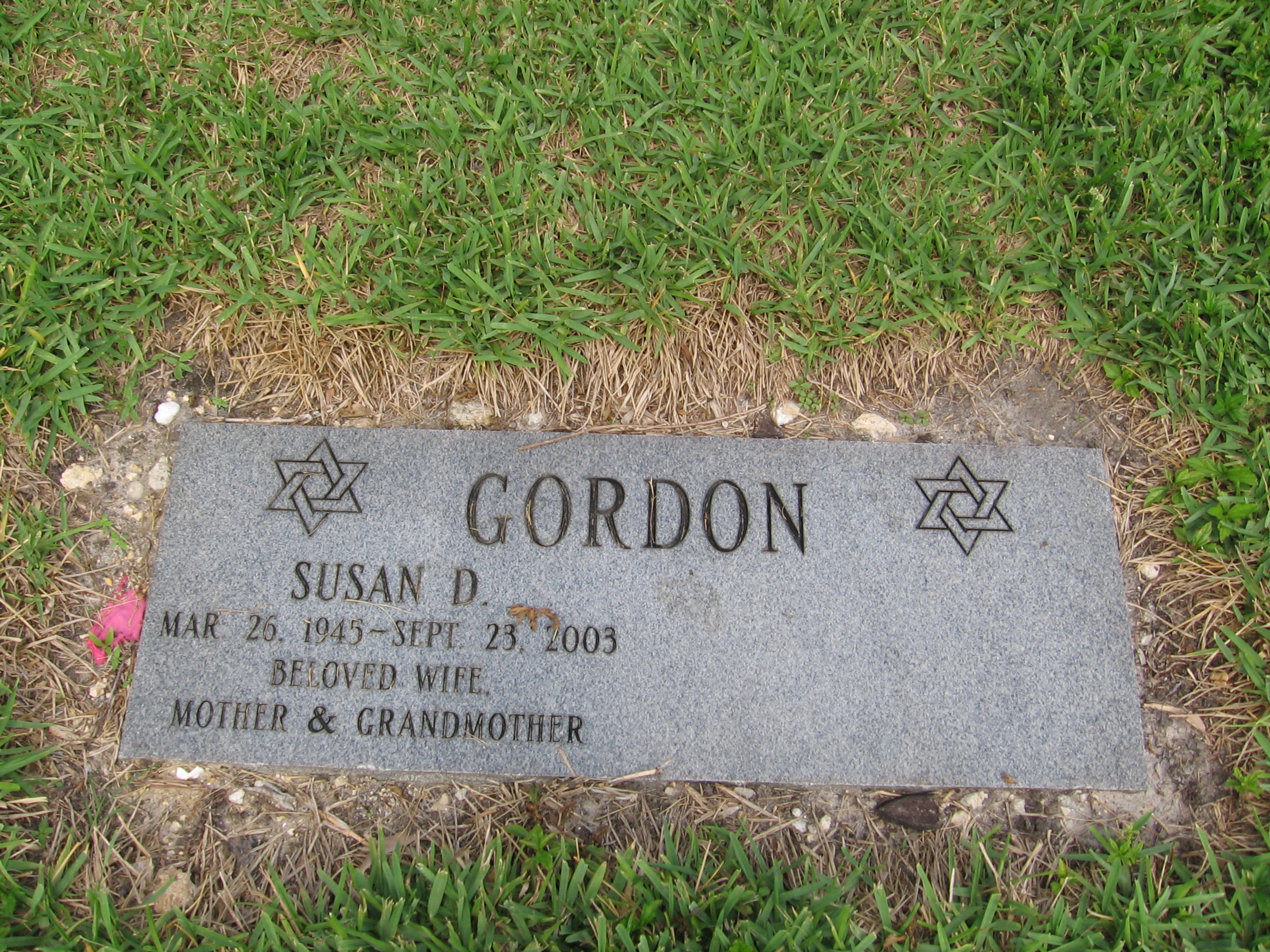 Susan D Gordon