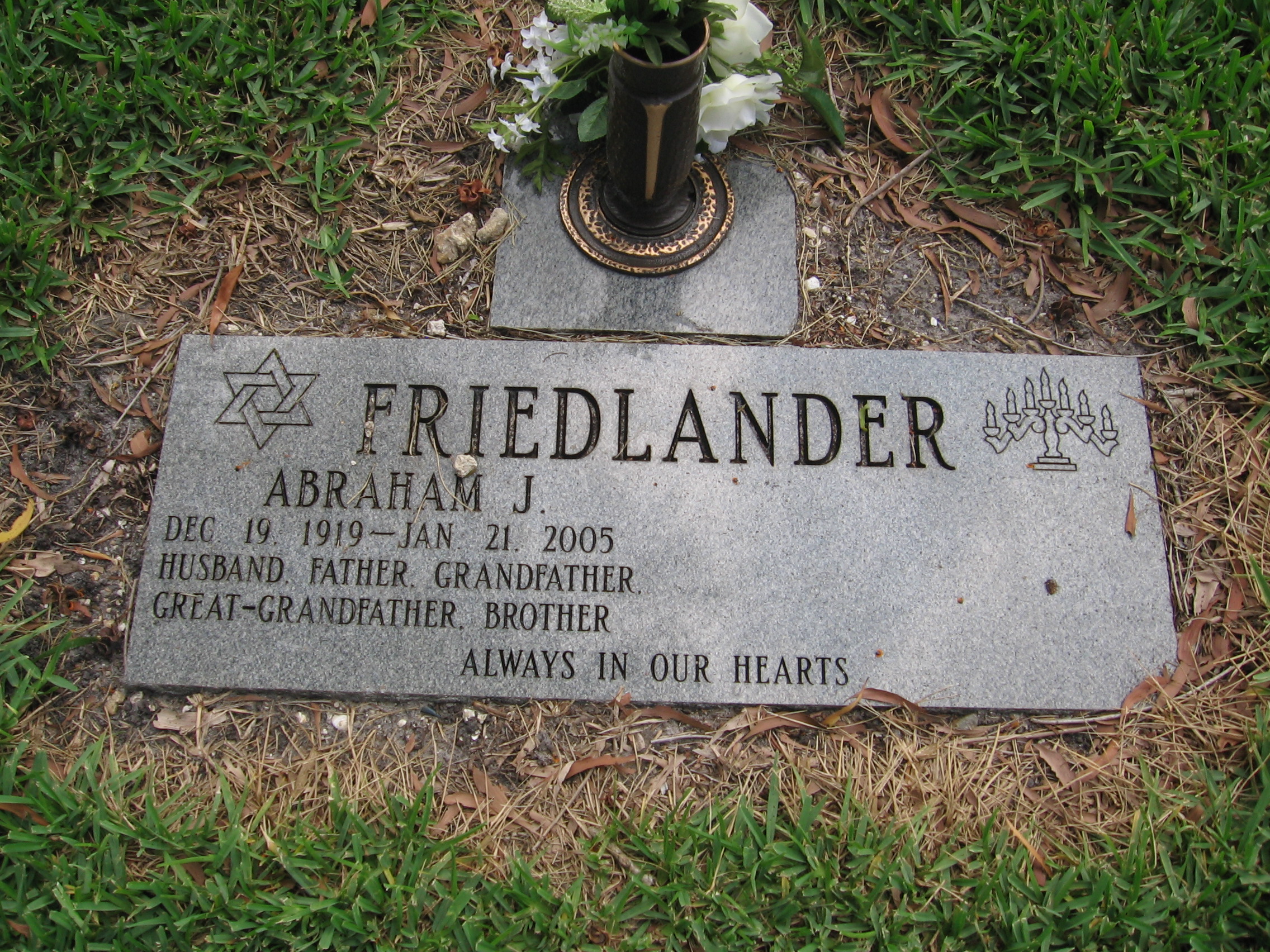 Abraham J Friedlander