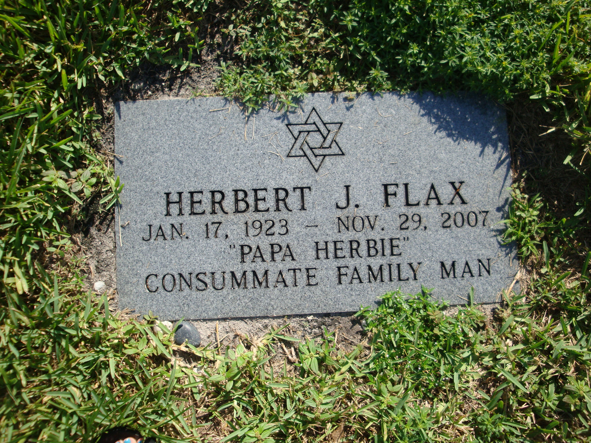Herbert J "Papa Herbie" Flax