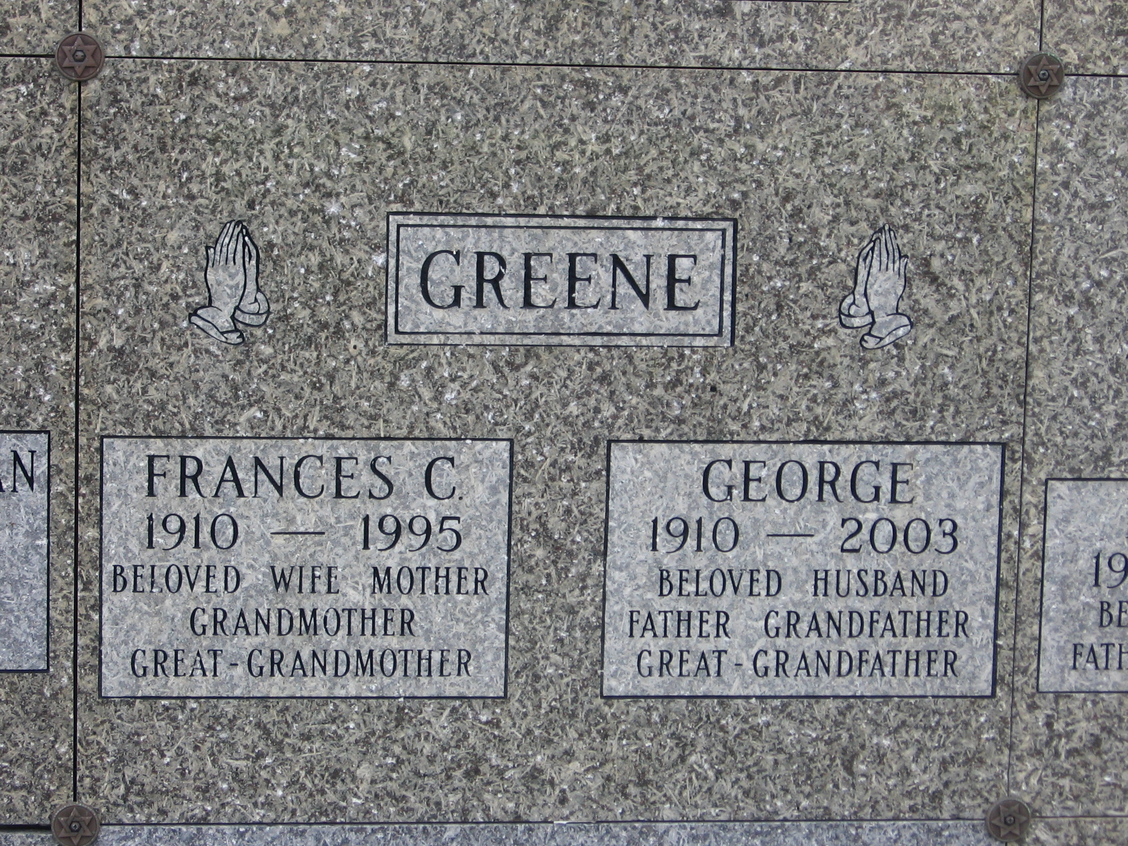 Frances C Greene