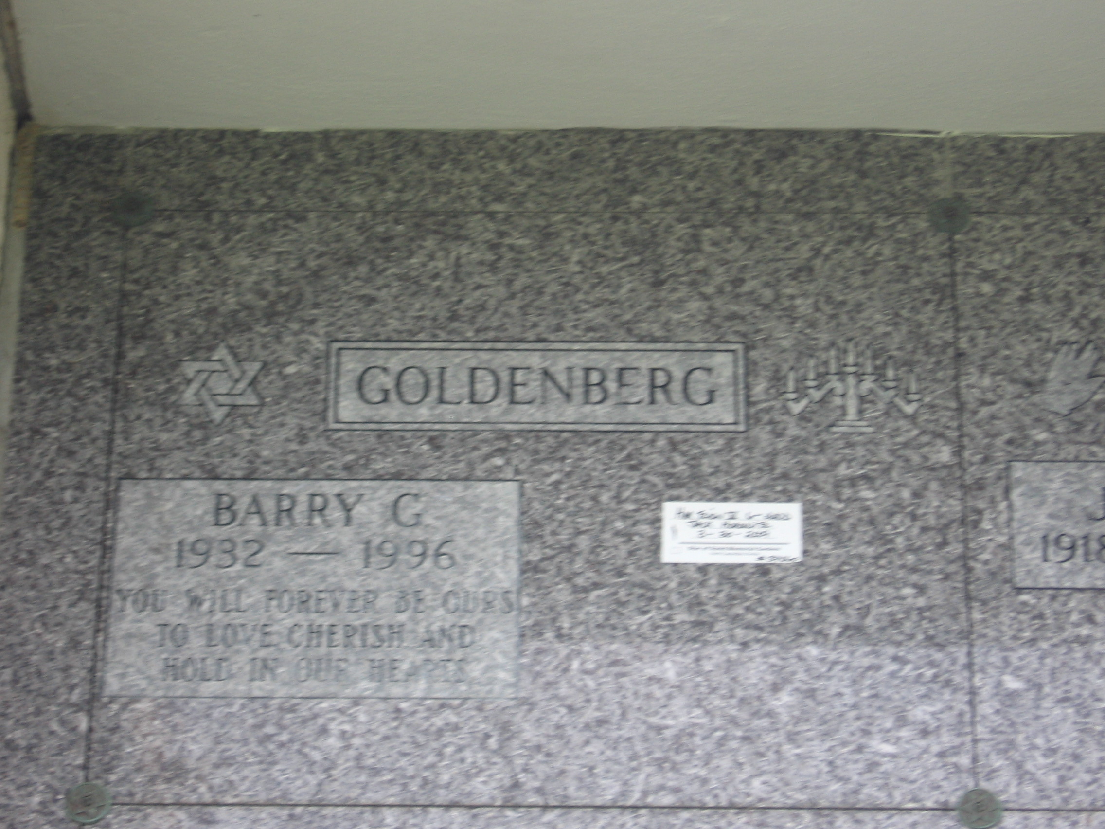 Barry G Goldenberg