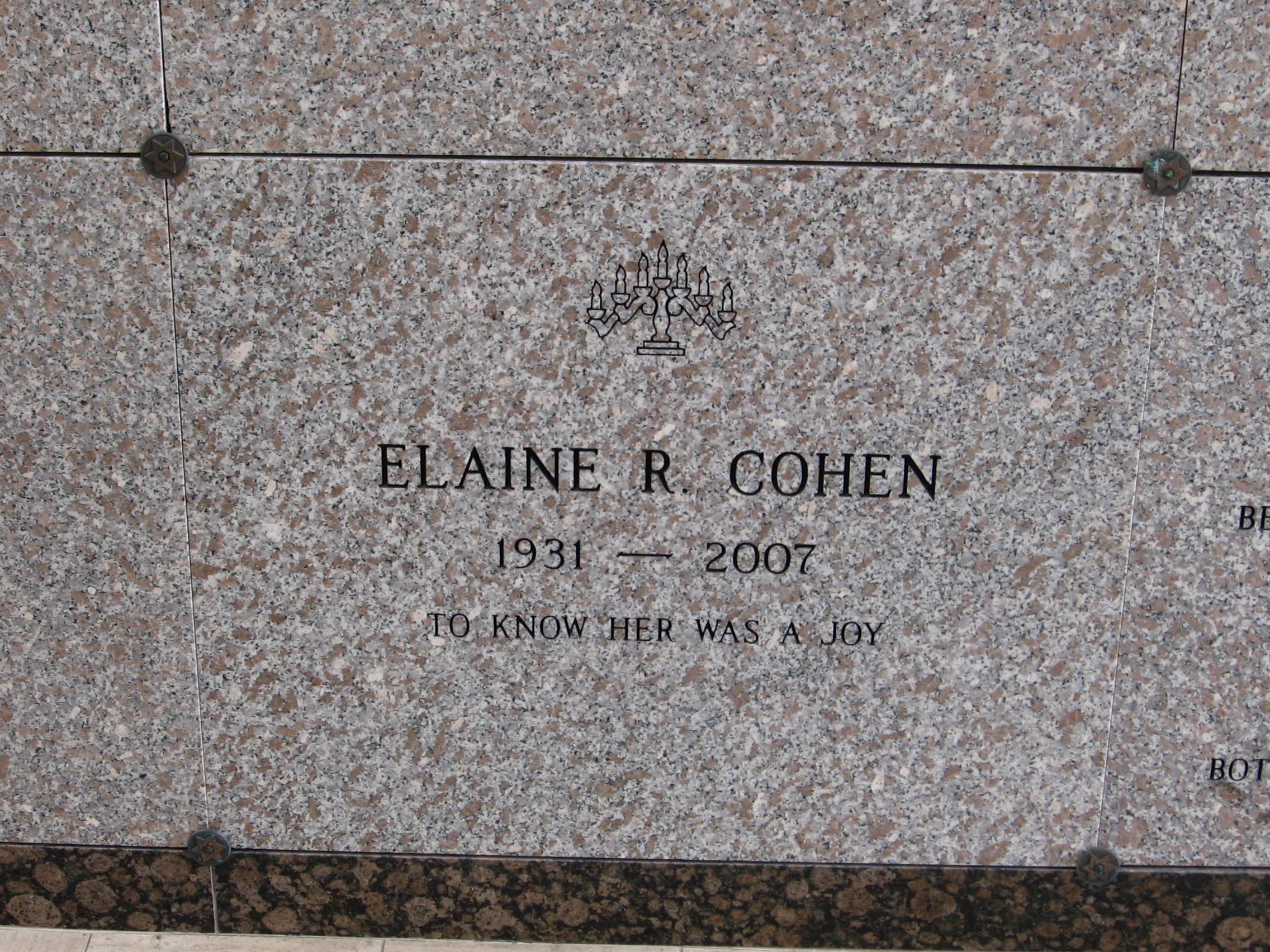 Elaine R Cohen