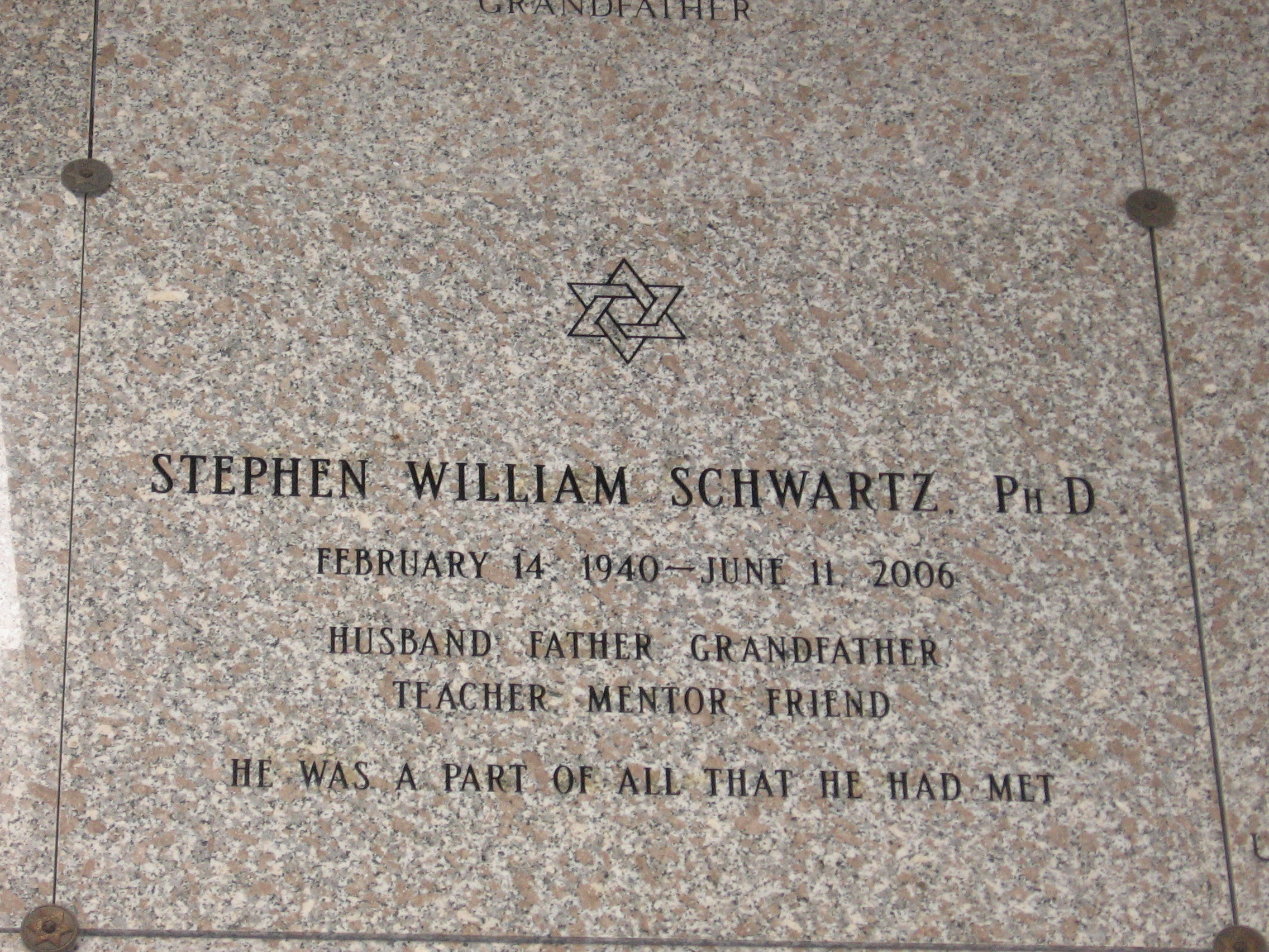 Dr Stephen William Schwartz