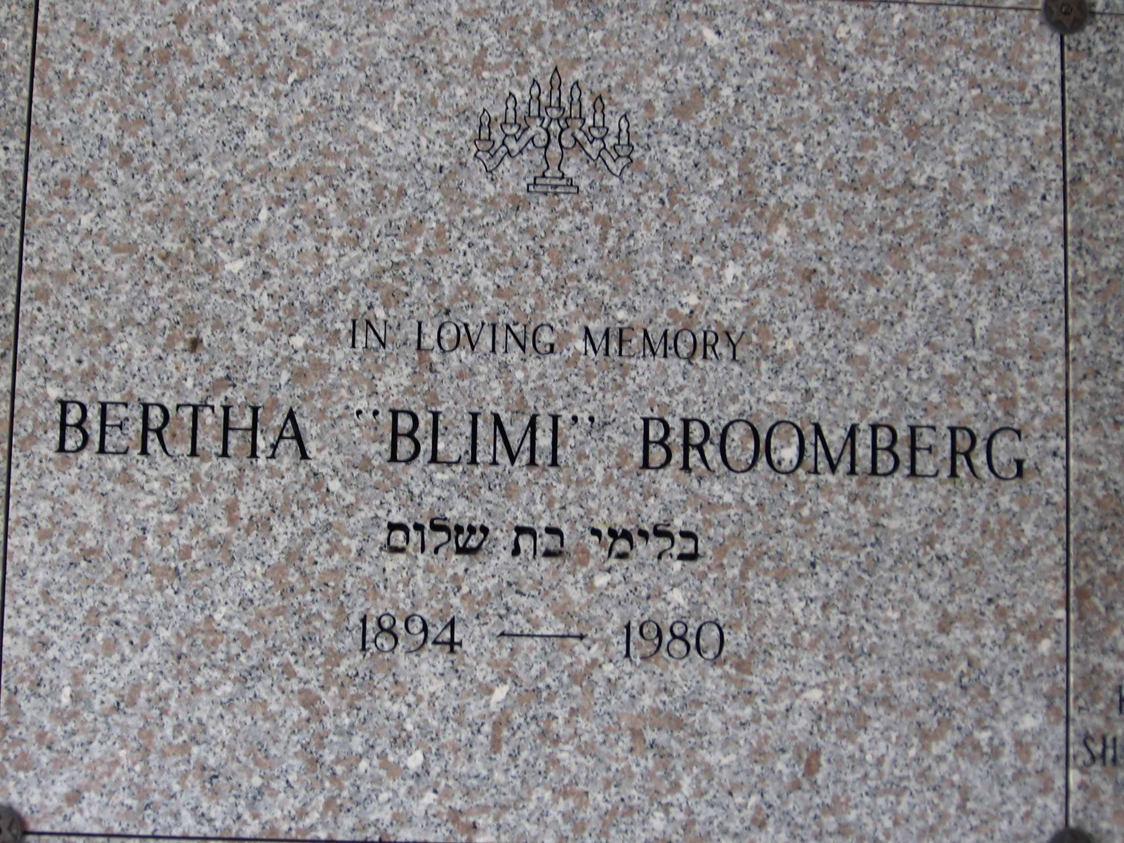 Bertha "Blimi" Broomberg