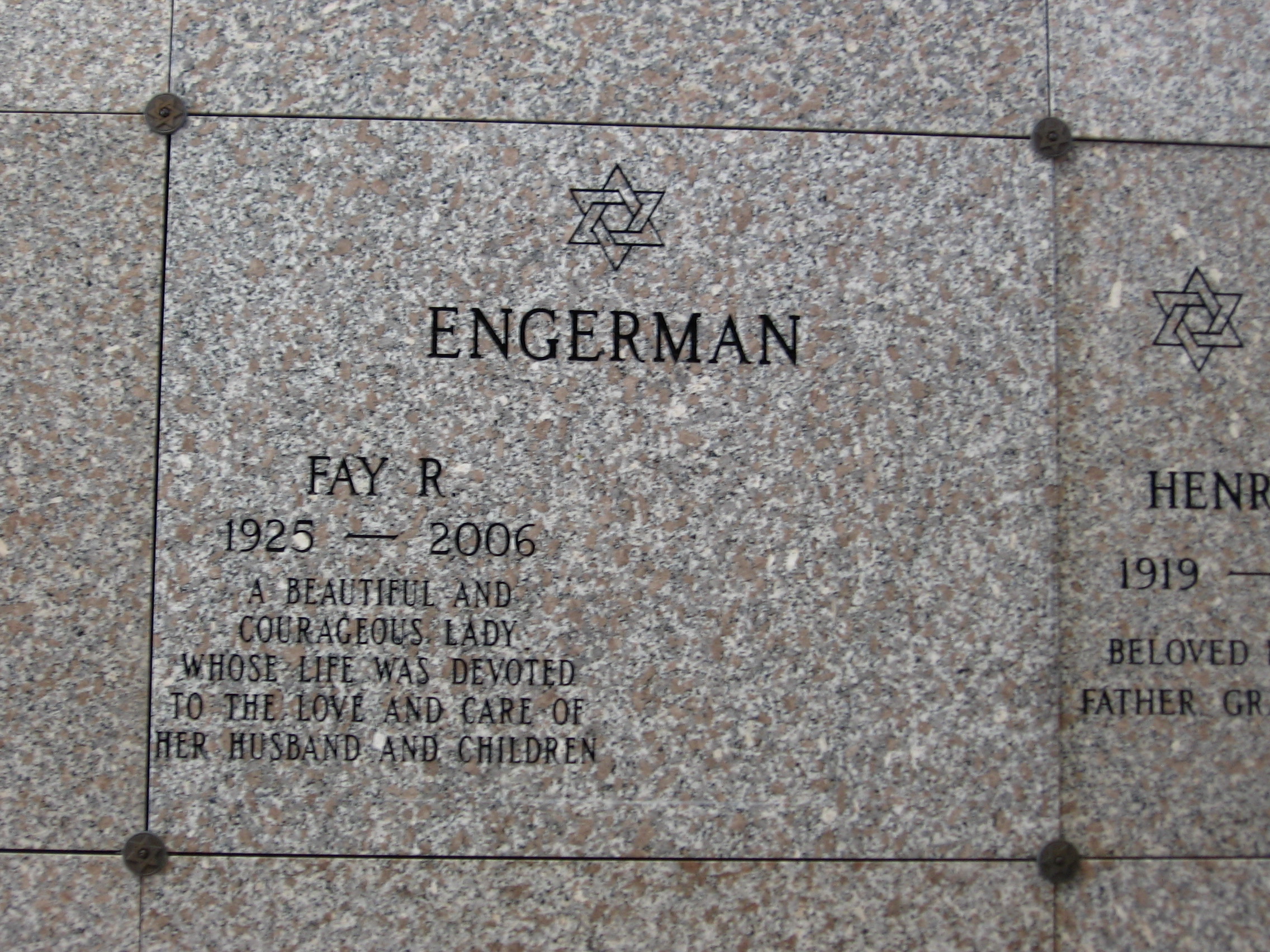 Fay R Engerman