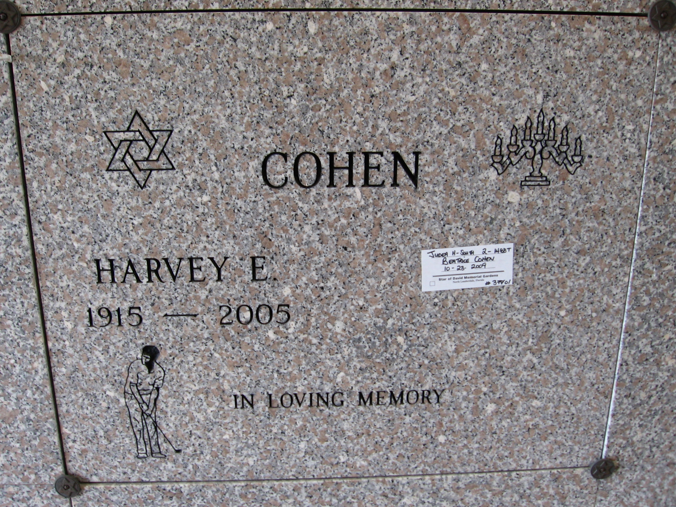 Harvey E Cohen