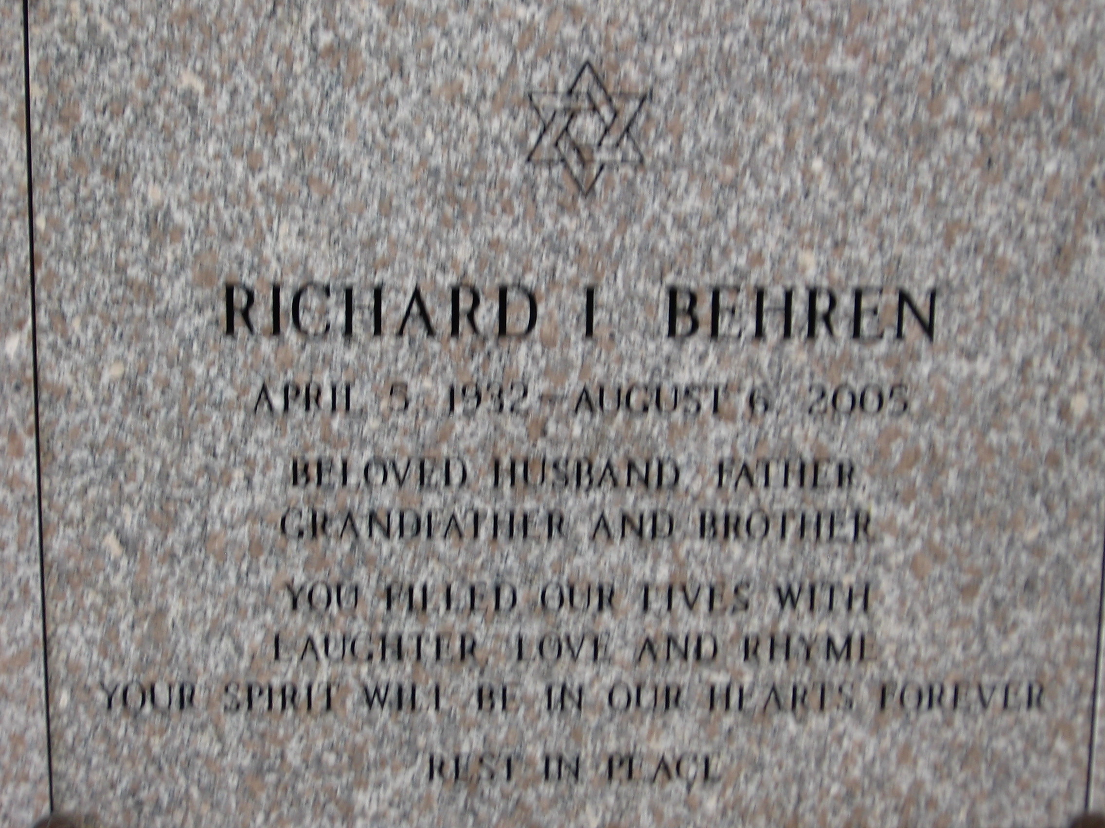 Richard I Behren