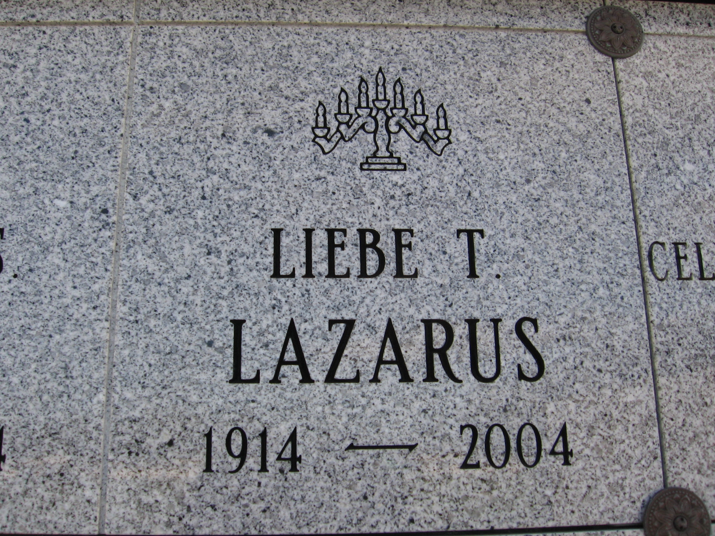 Liebe T Lazarus