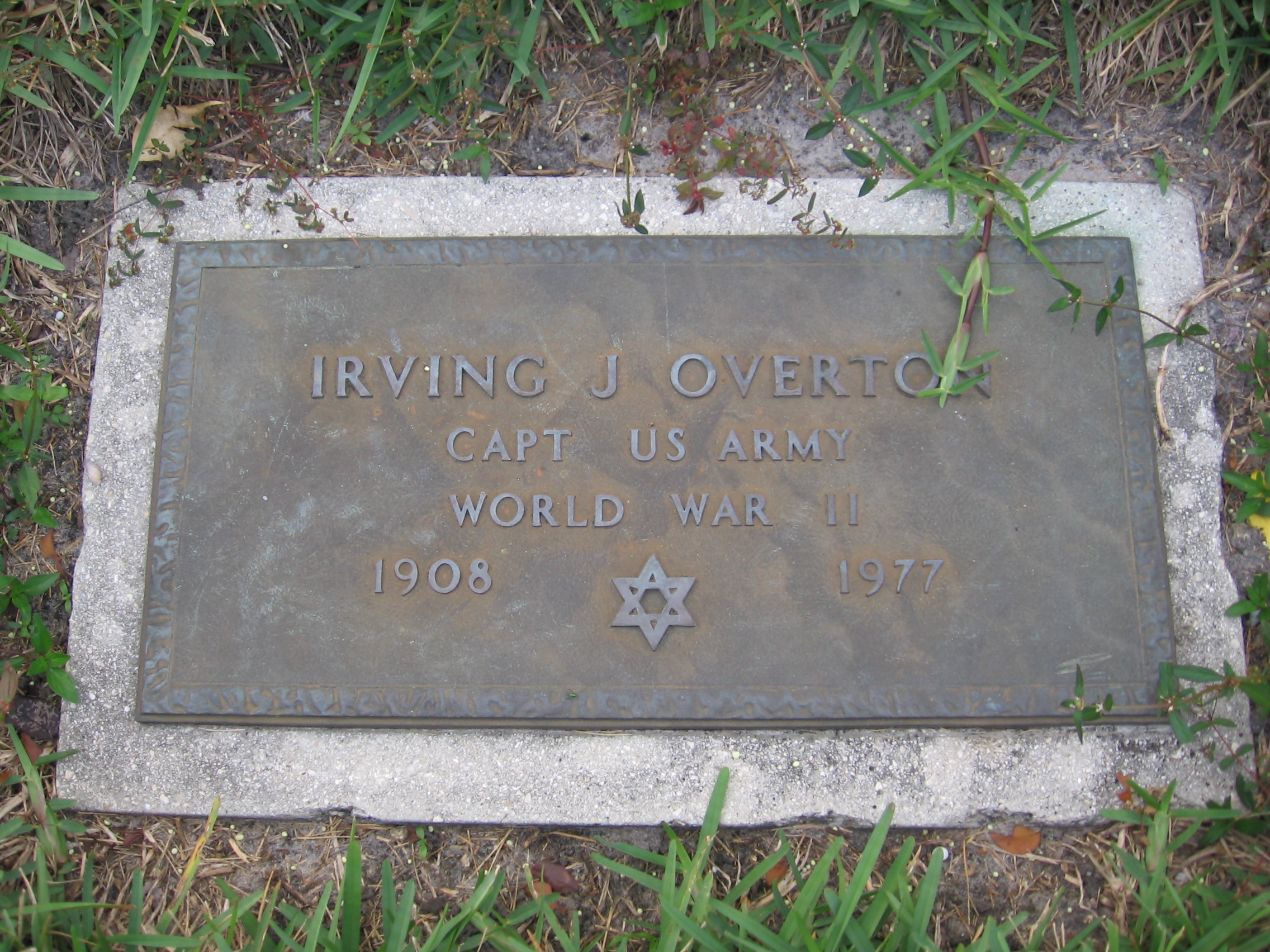 Capt Irving J Overton