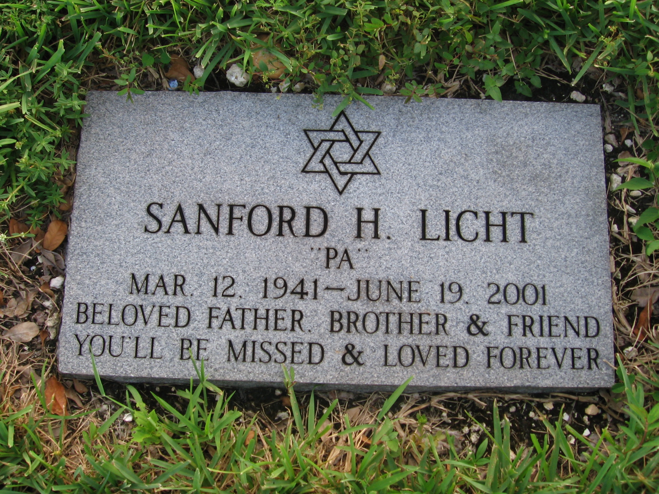 Sanford H "Pa" Licht