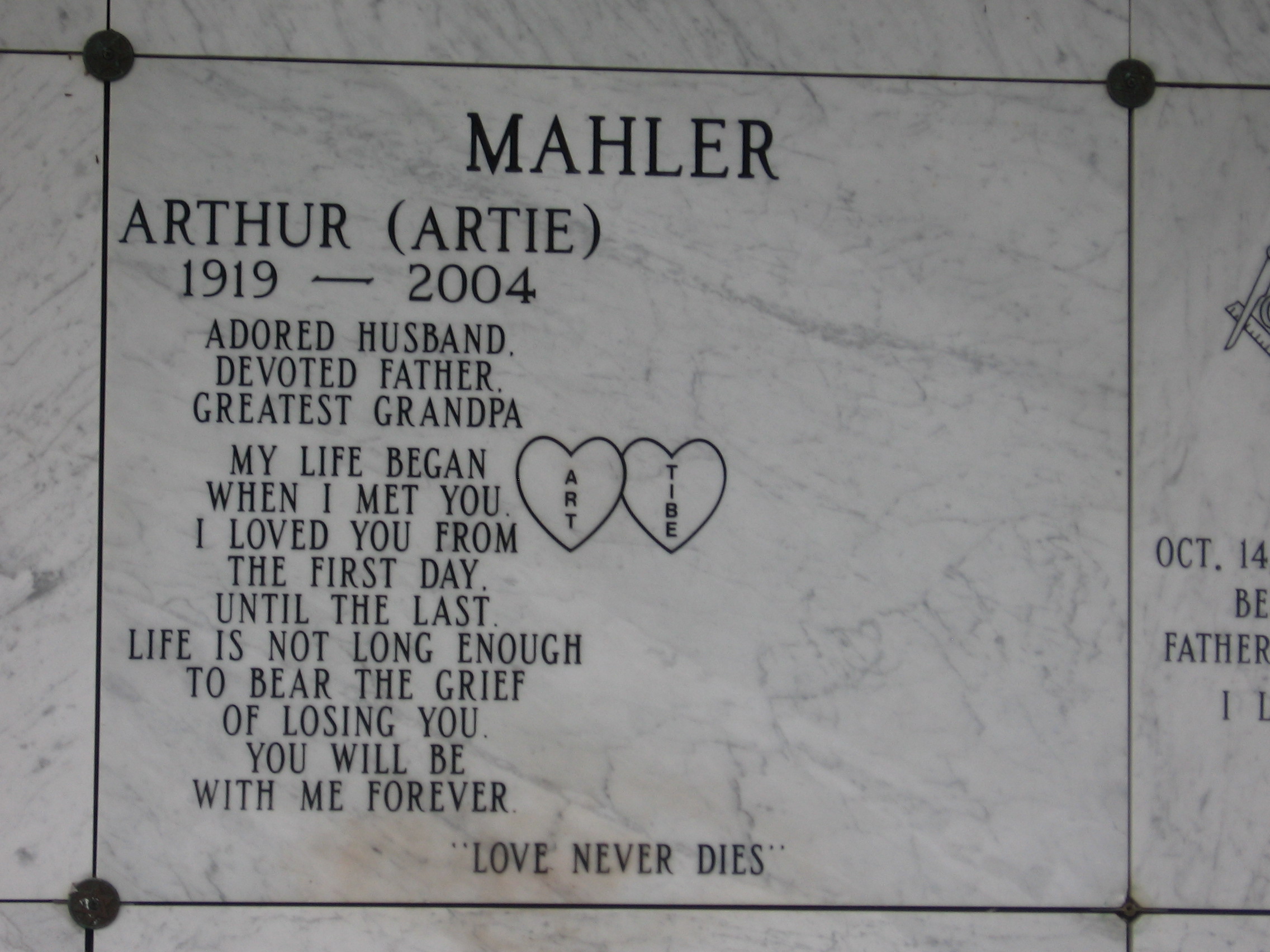 Arthur "Artie" Mahler