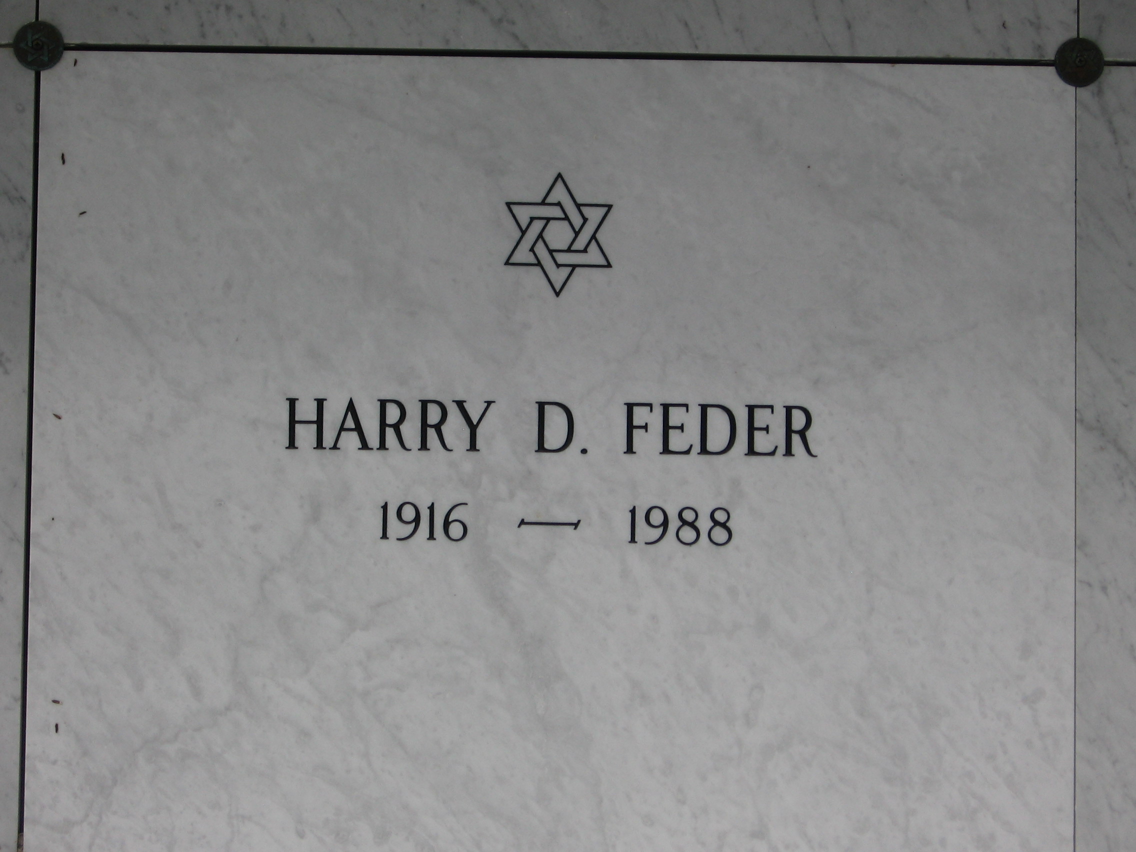 Harry D Feder