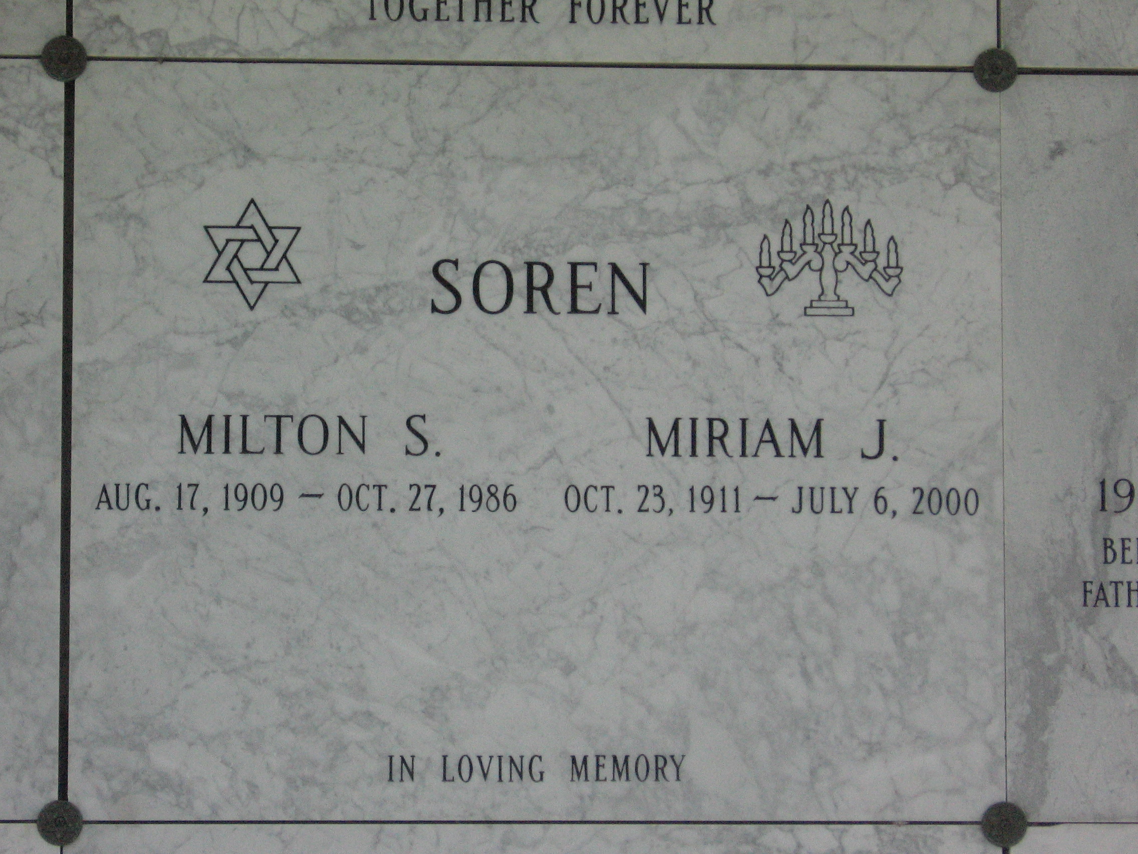 Milton S Soren