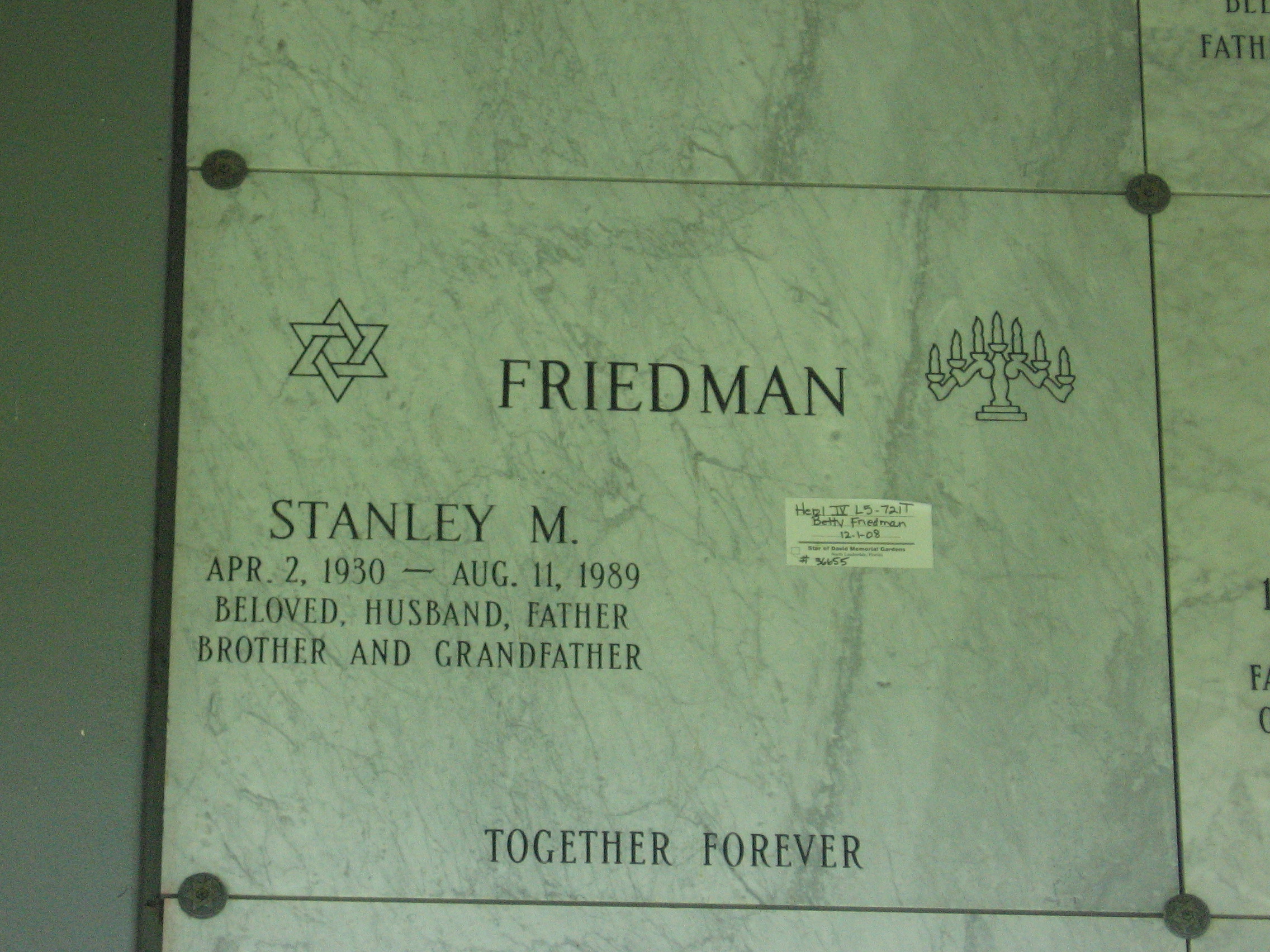 Stanley M Friedman