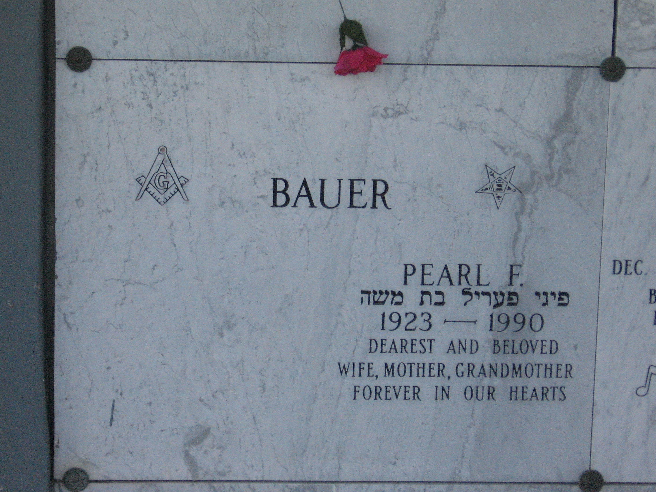 Pearl F Bauer