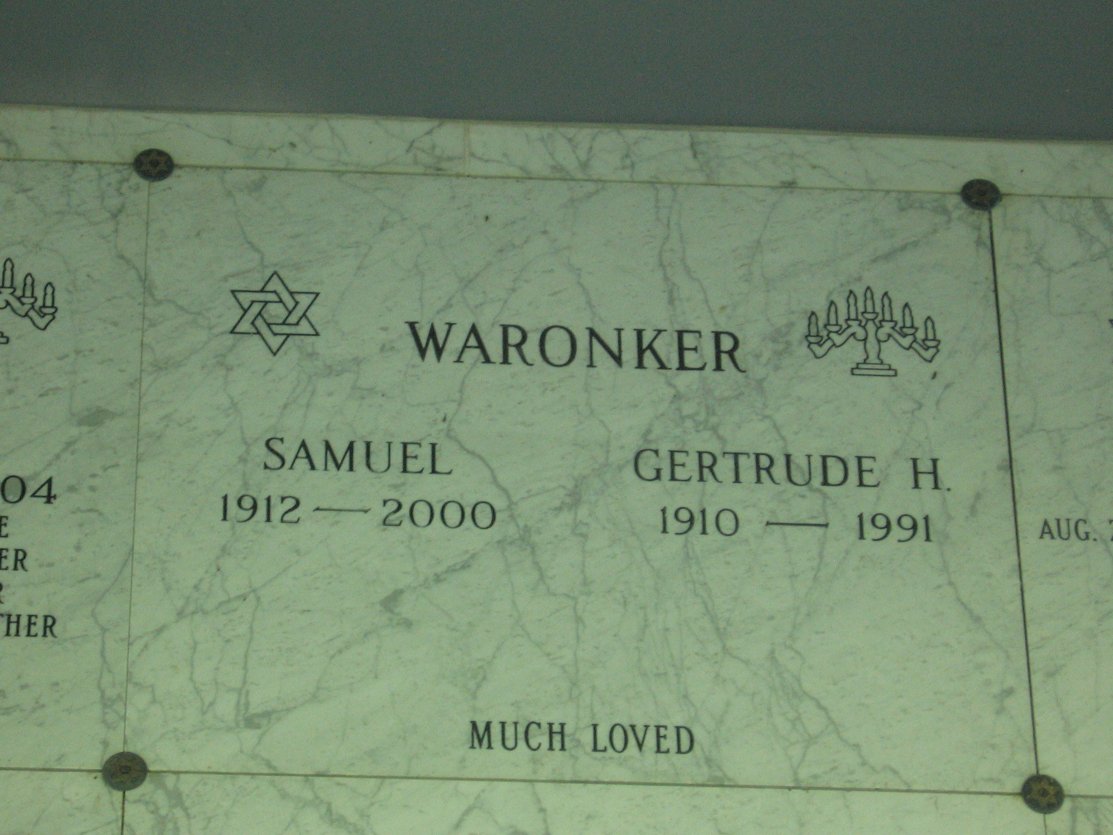 Gertrude H Waronker