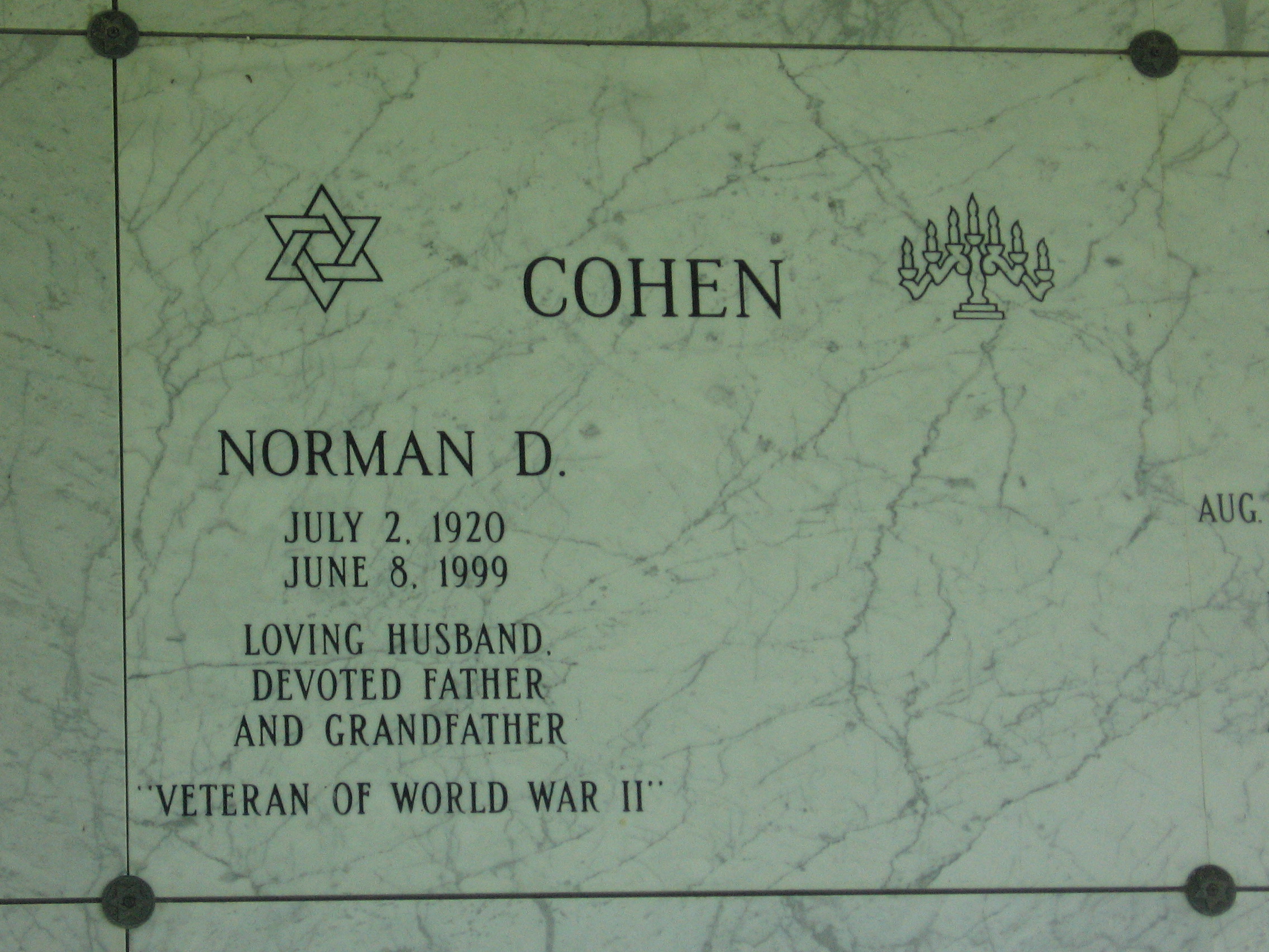 Norman D Cohen
