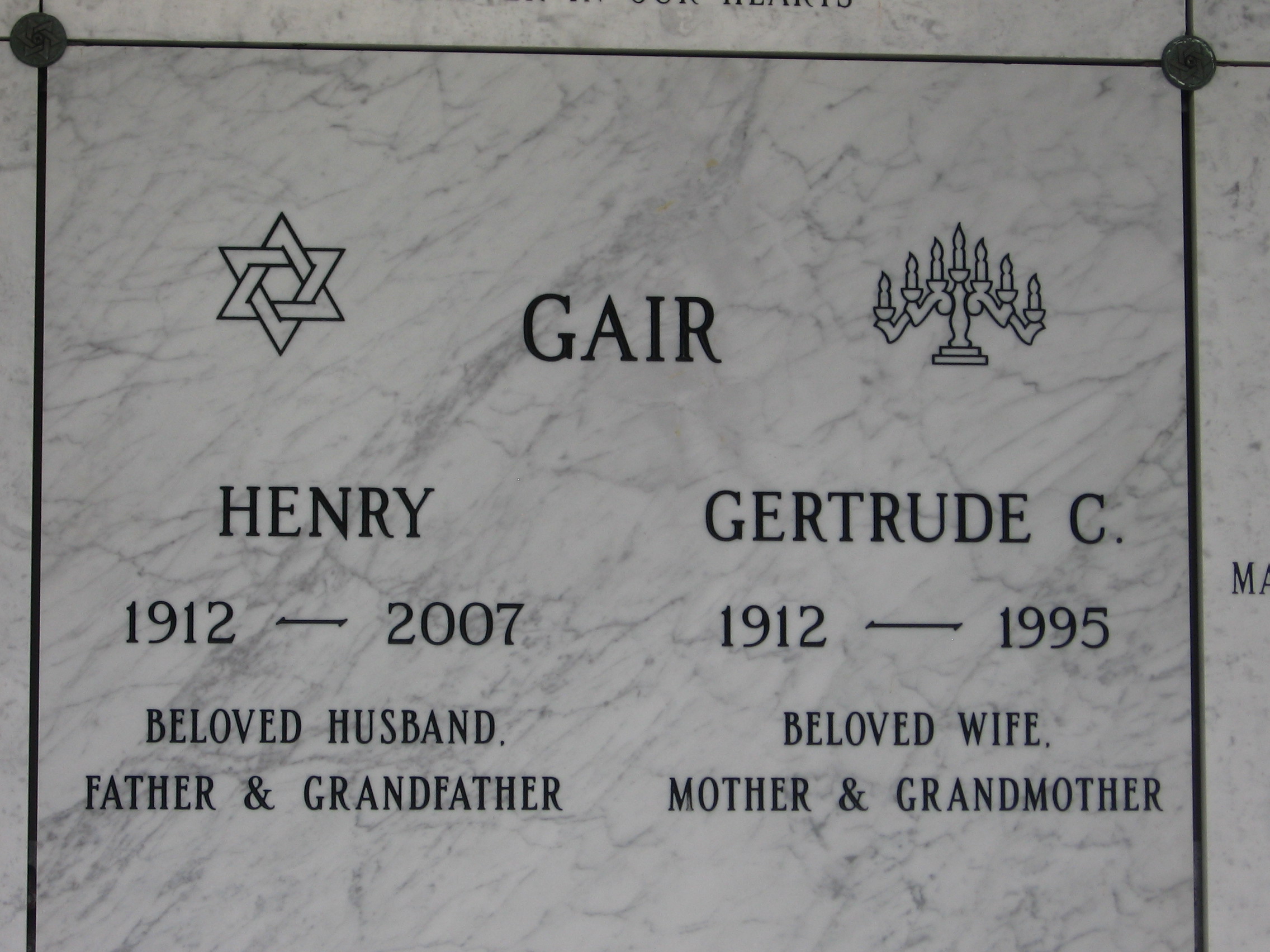 Gertrude C Gair
