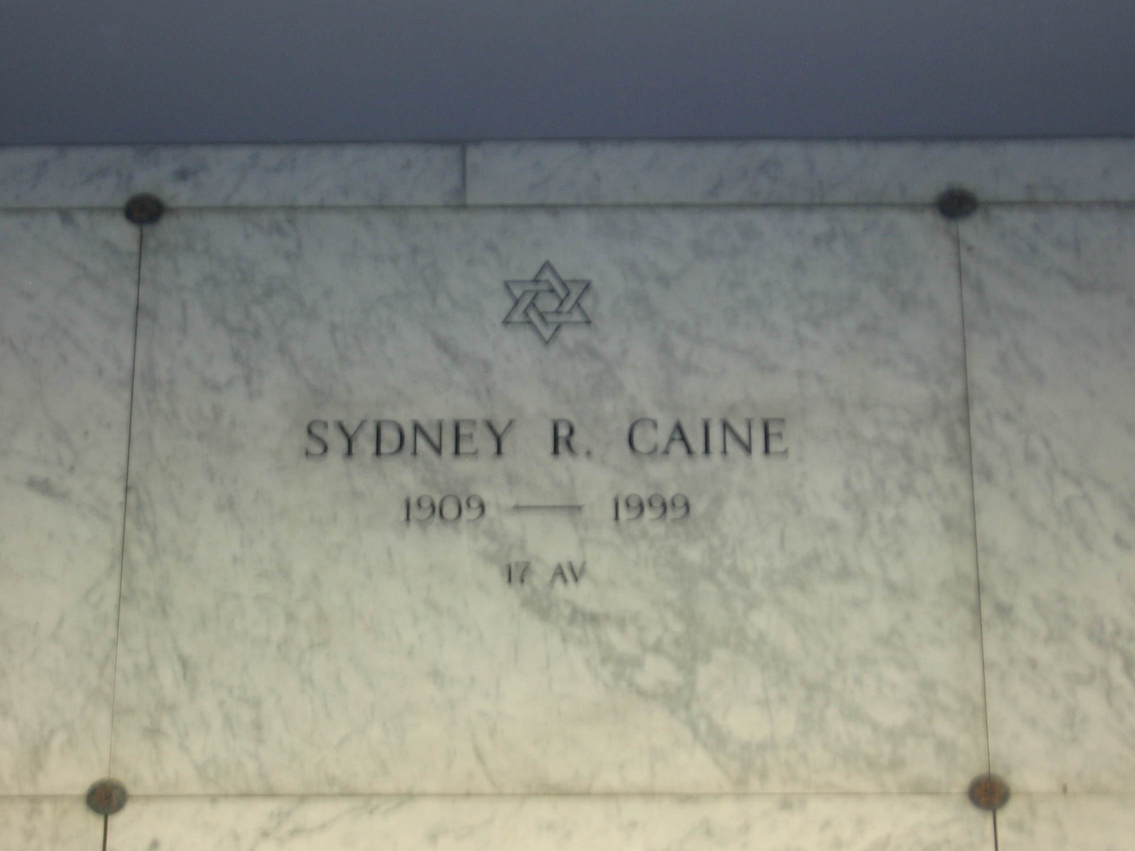 Sydney R Caine