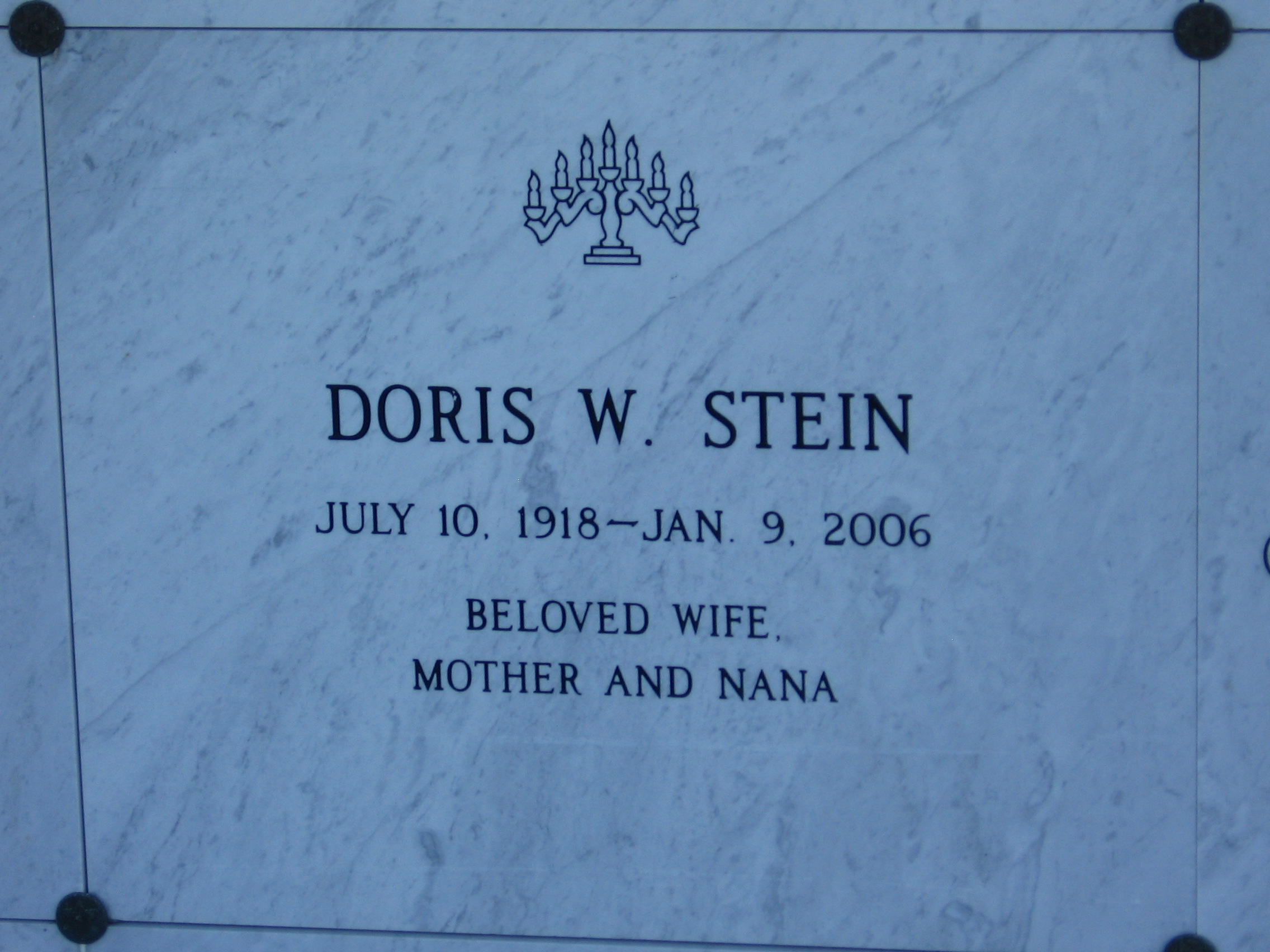 Doris W Stein