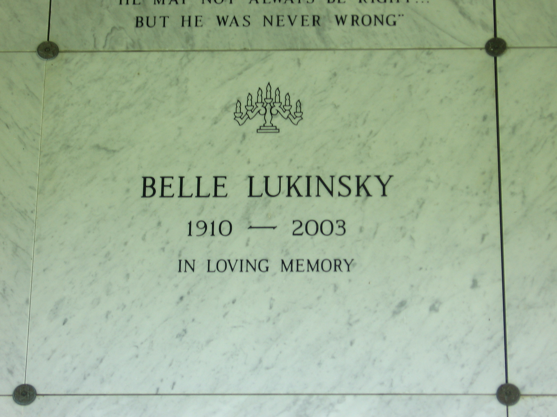 Belle Lukinsky