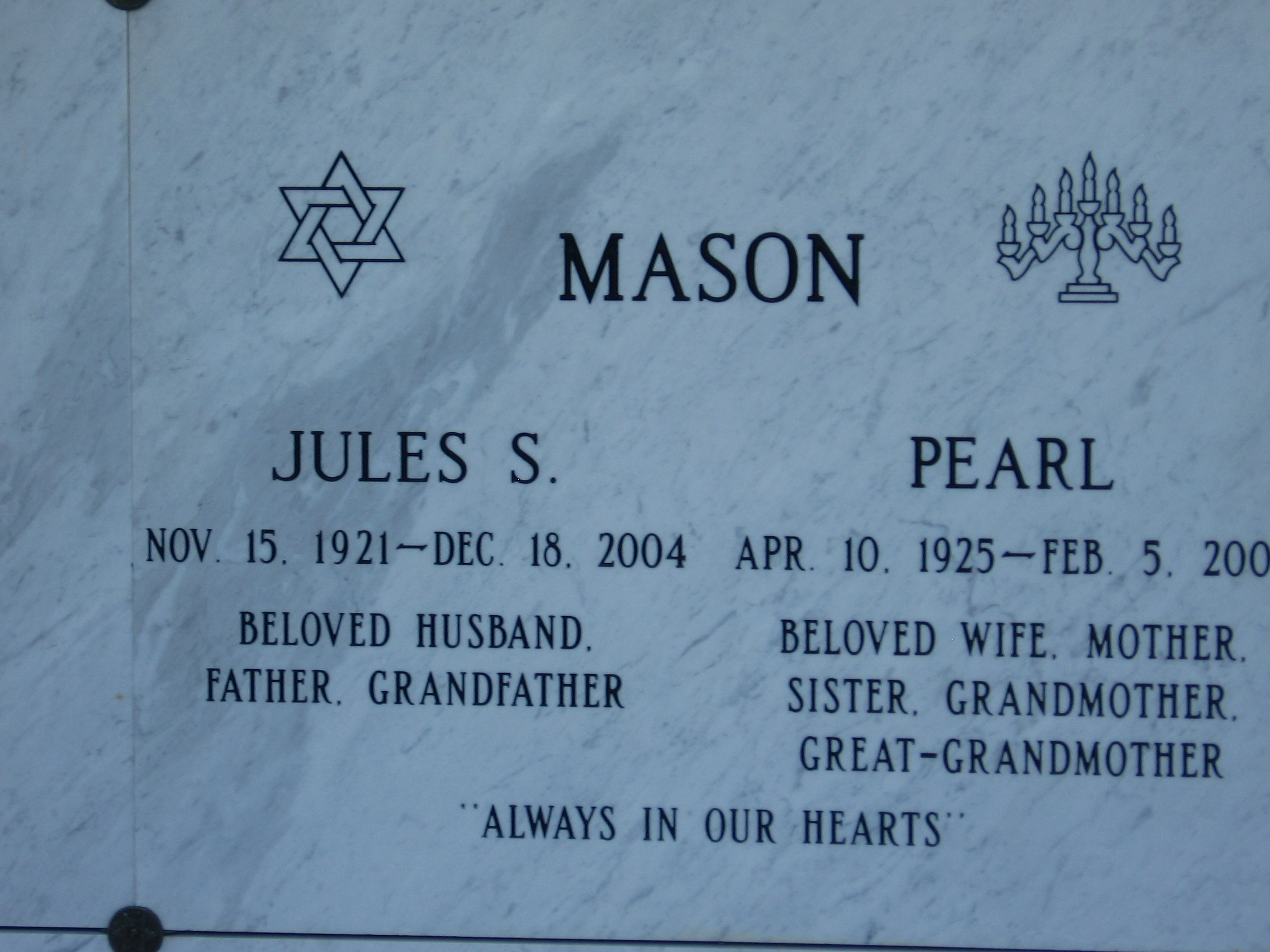 Jules S Mason