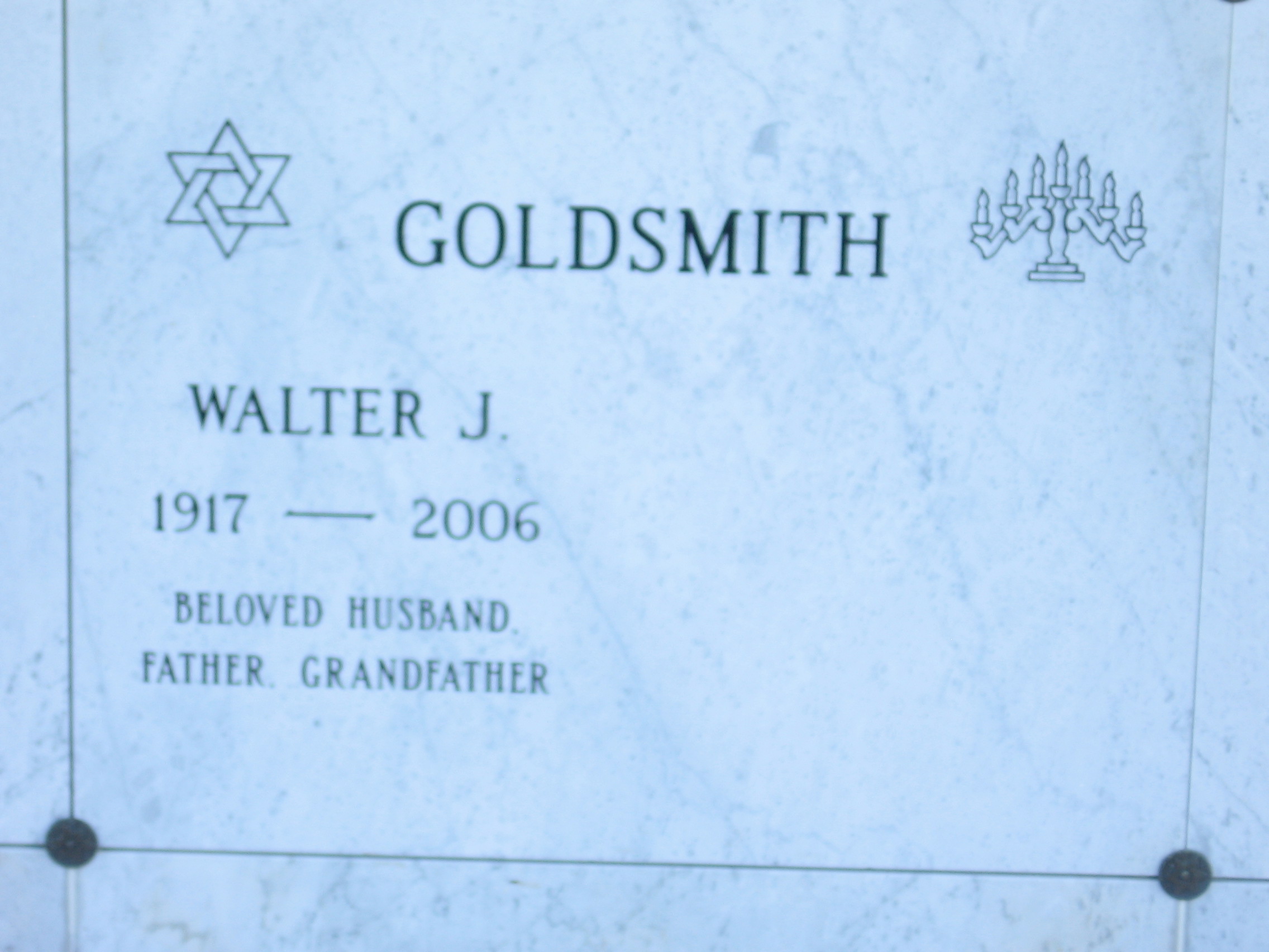 Walter J Goldsmith