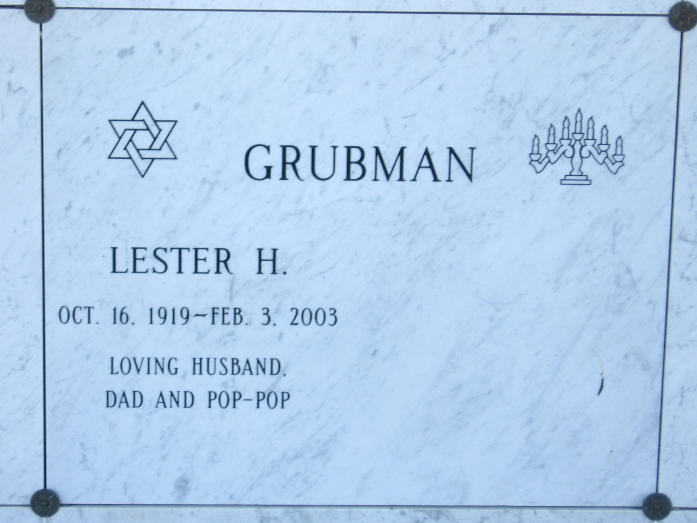 Lester H Grubman