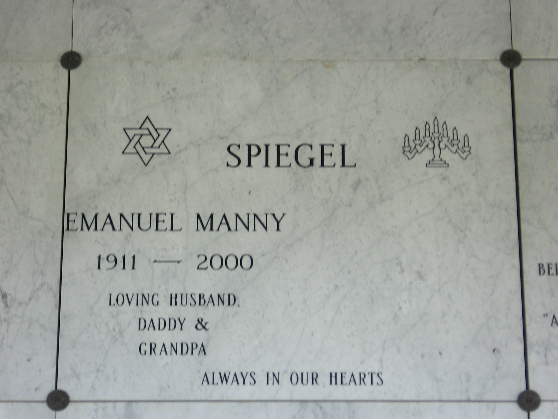 Emanuel Manny Spiegel
