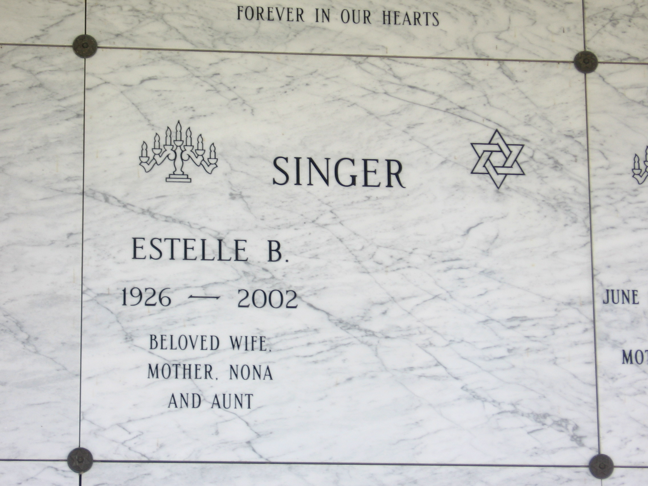 Estelle B Singer