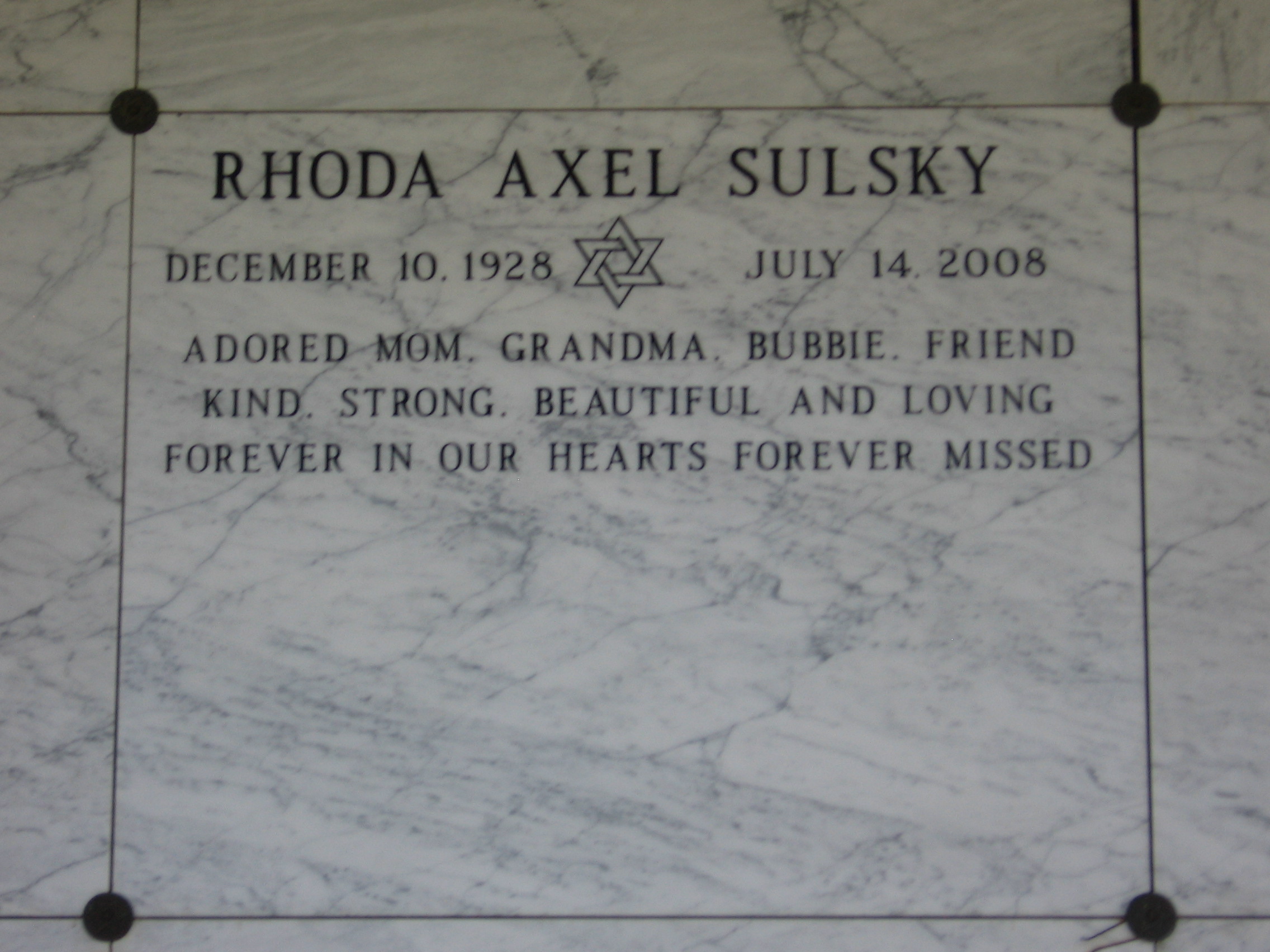 Rhoda Axel Sulsky