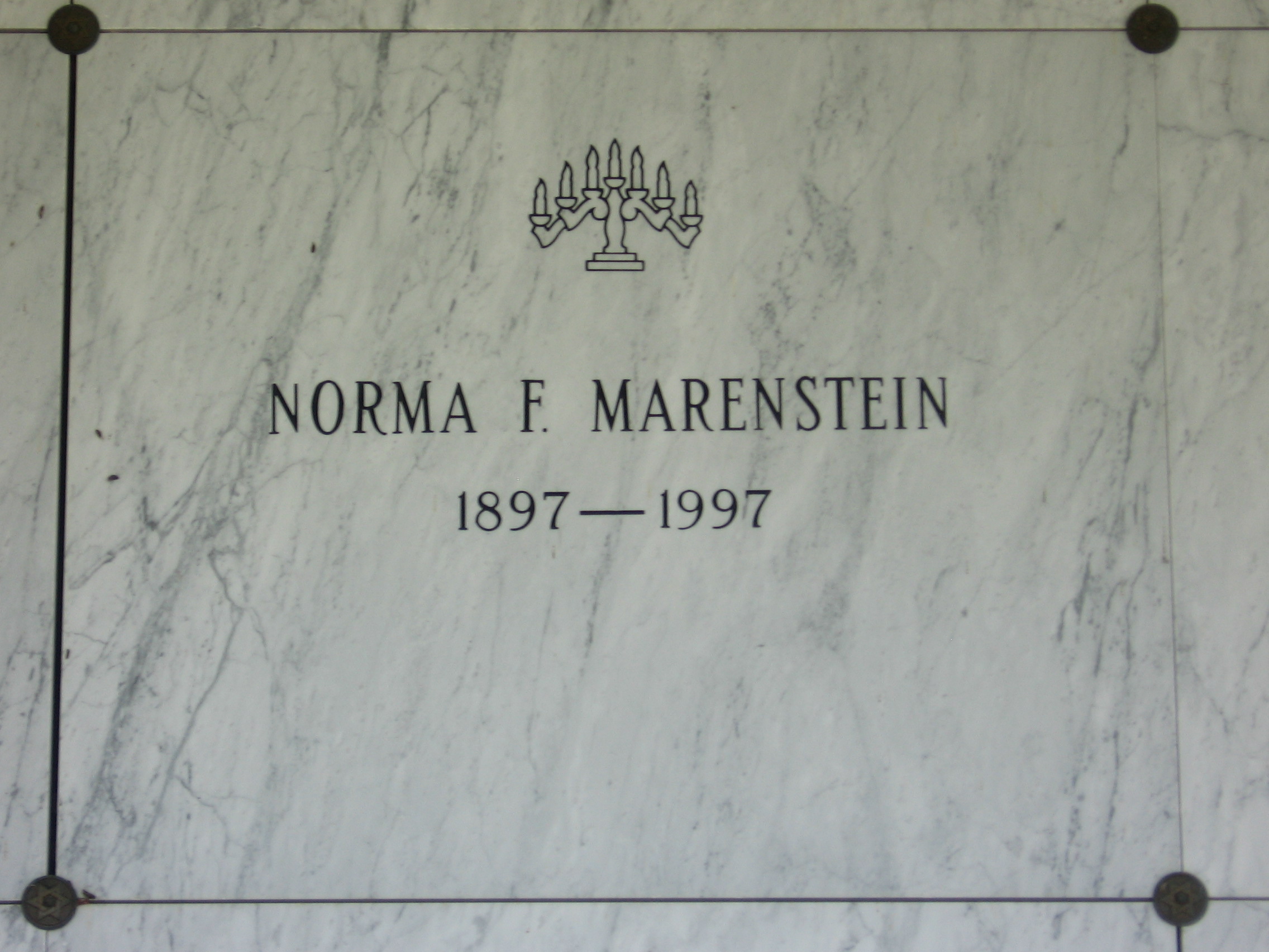 Norma F Marenstein