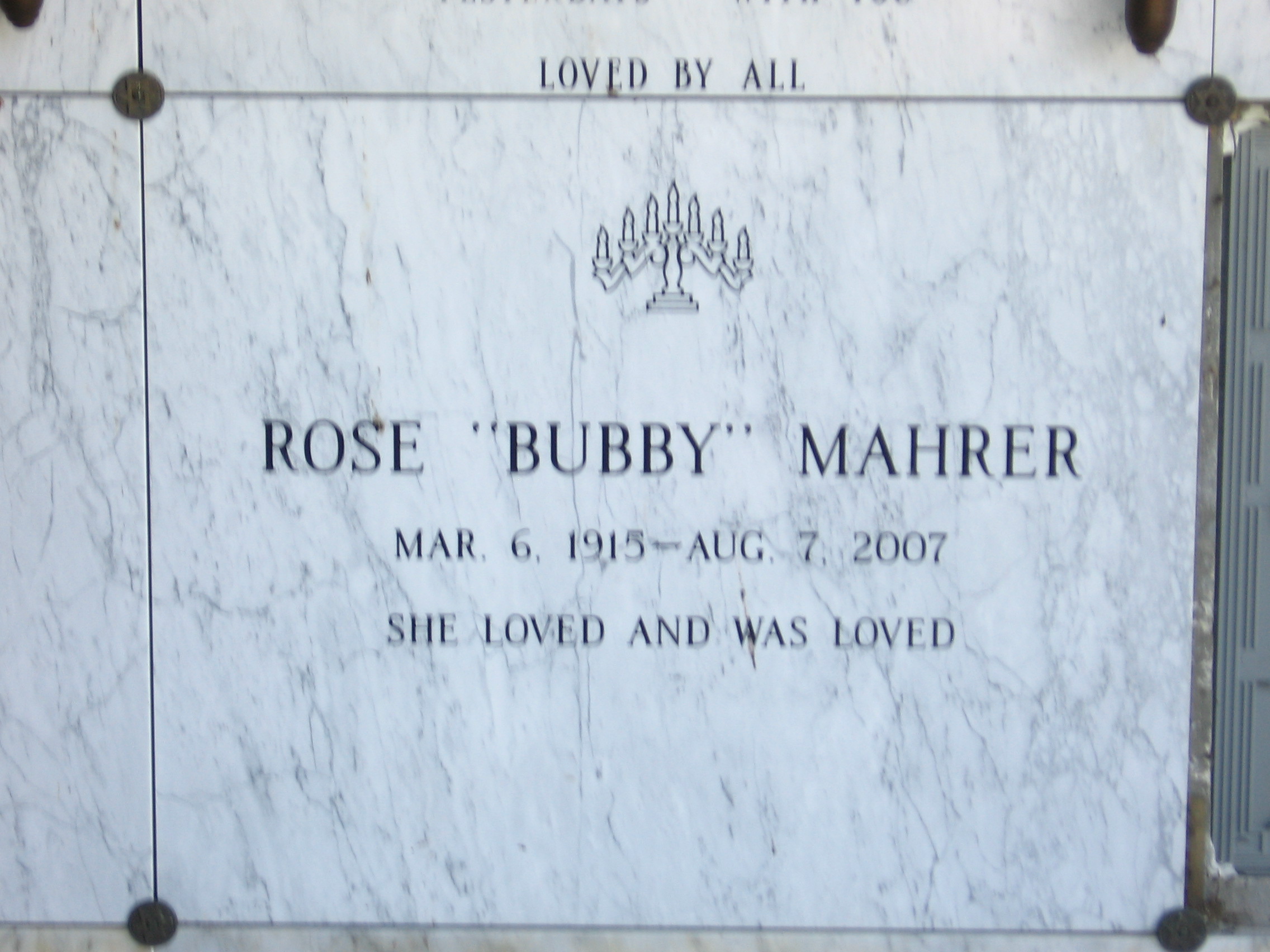 Rose "Bubby" Mahrer