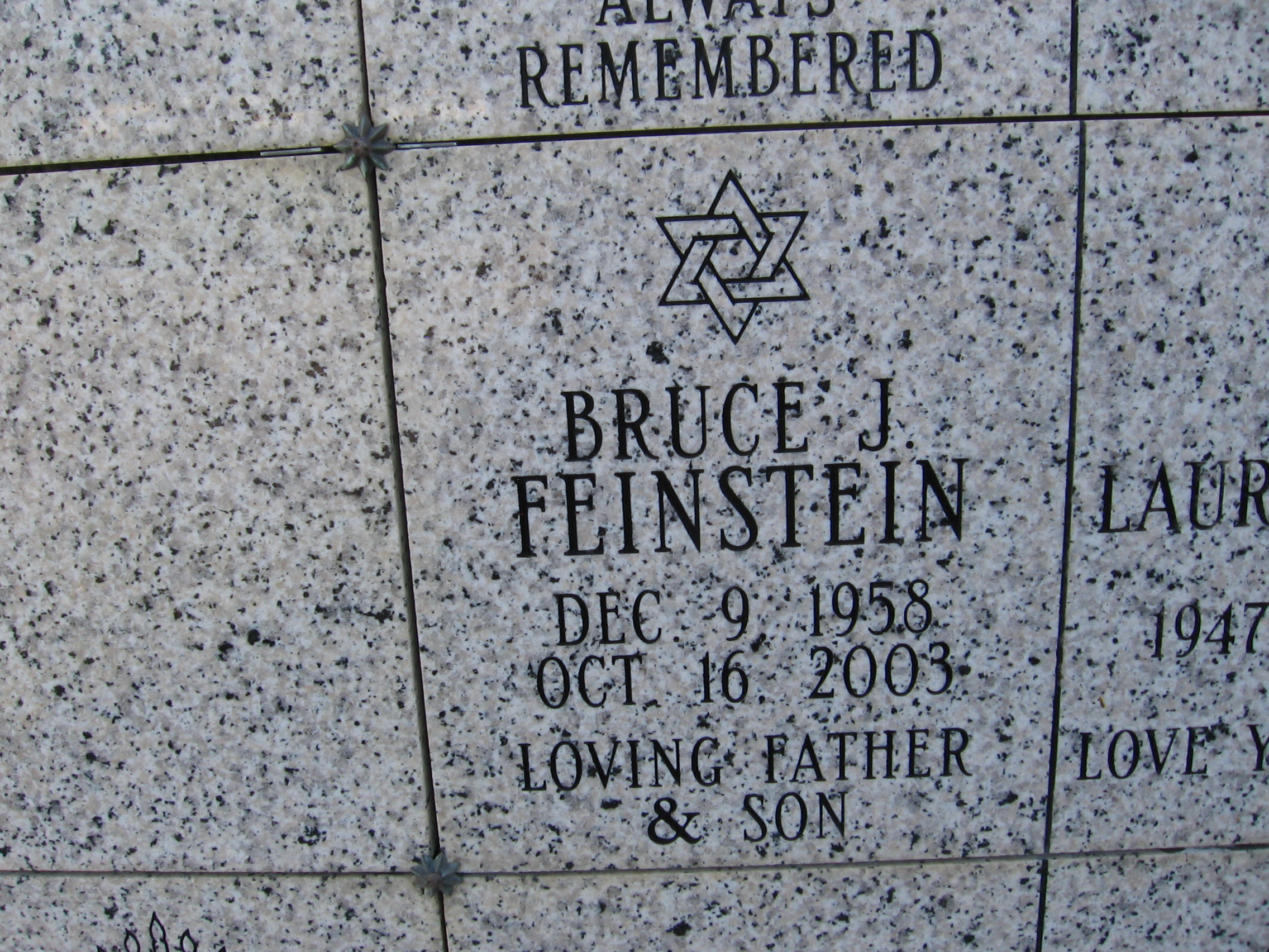 Bruce J Feinstein
