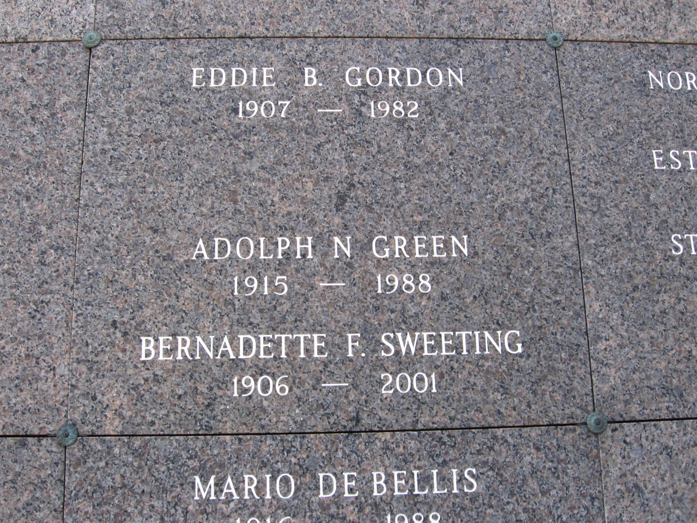 Adolph N Green