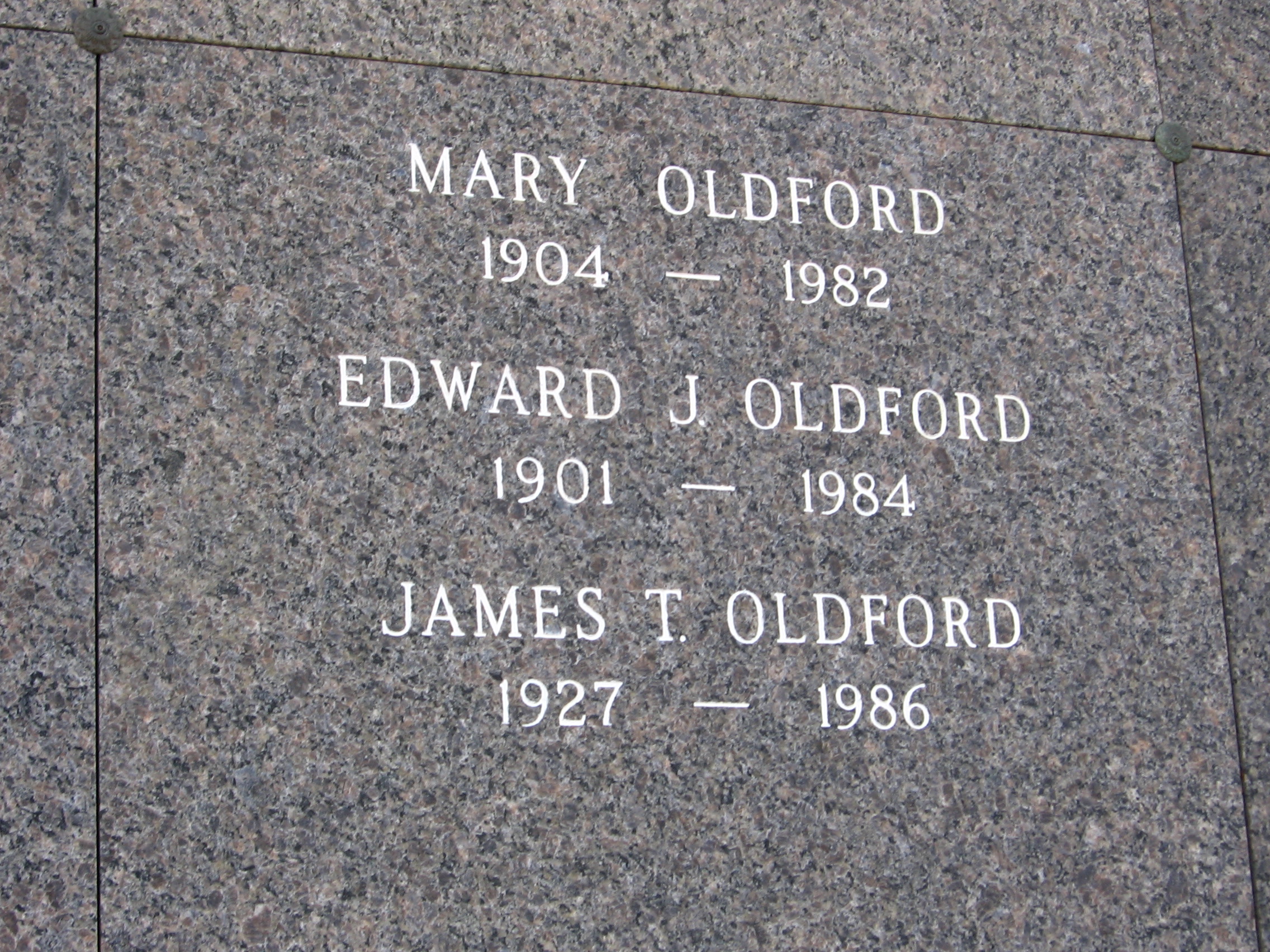 Edward J Oldford